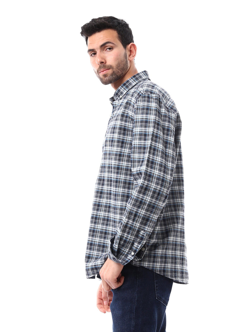 Chemise homme à carreaux à manches longues – design moderne et confortable – SHI24SCIR17404TM1