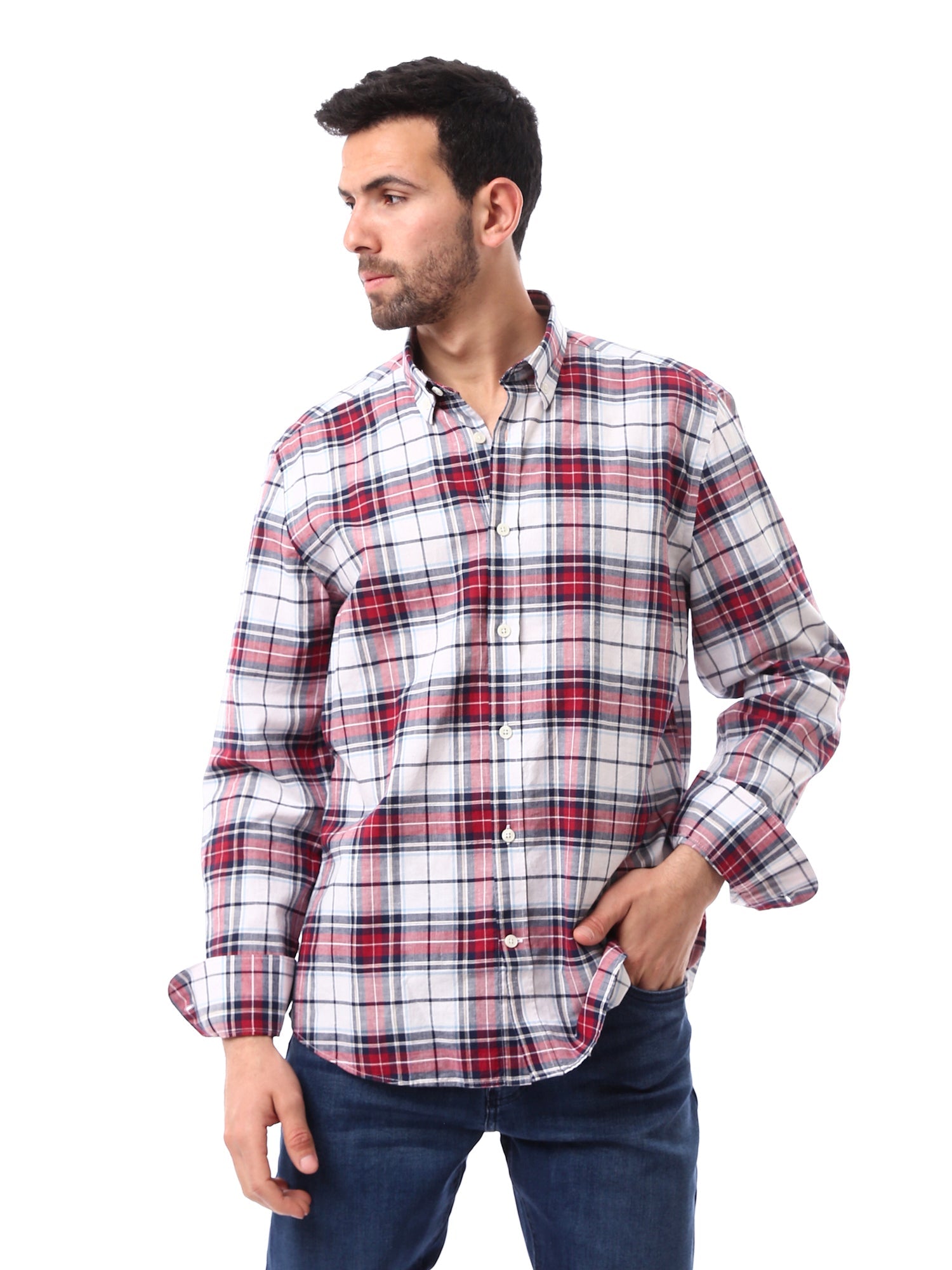 Chemise homme à carreaux classique manches longues - SHI24SCIR17406TM1