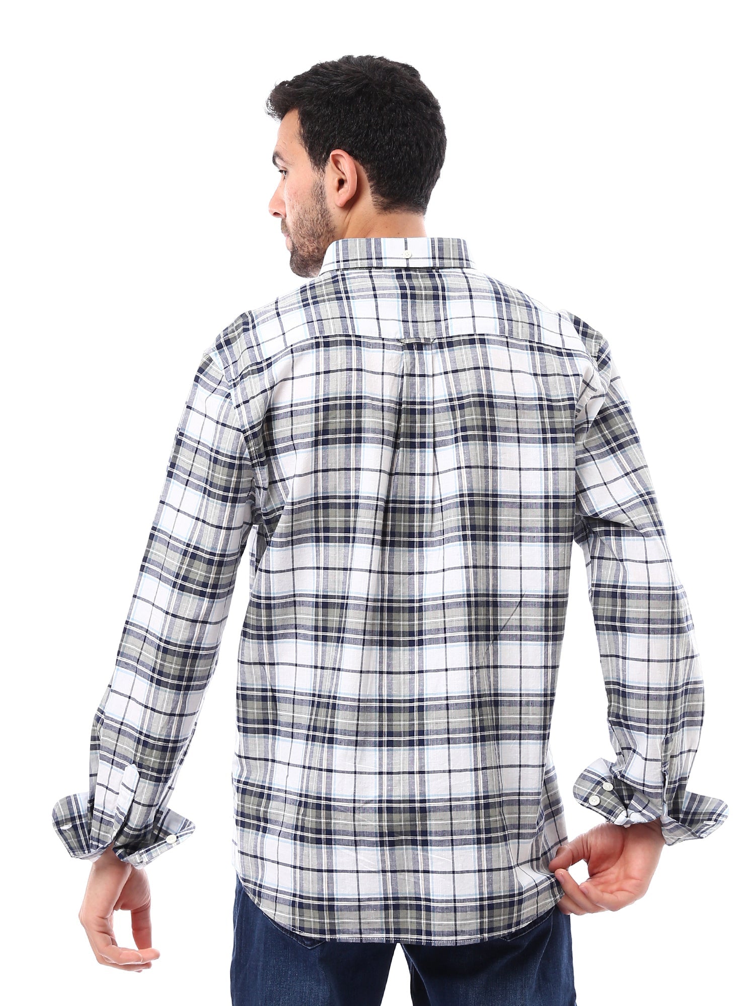 Chemise homme à carreaux classique à manches longues – SHI24SCIR17406TM1