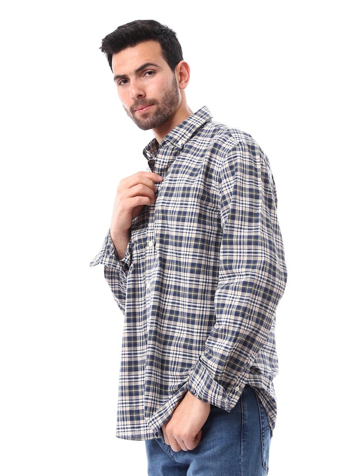 Chemise homme à carreaux manches longues coupe confortable - SHI24SCIR17407TM1