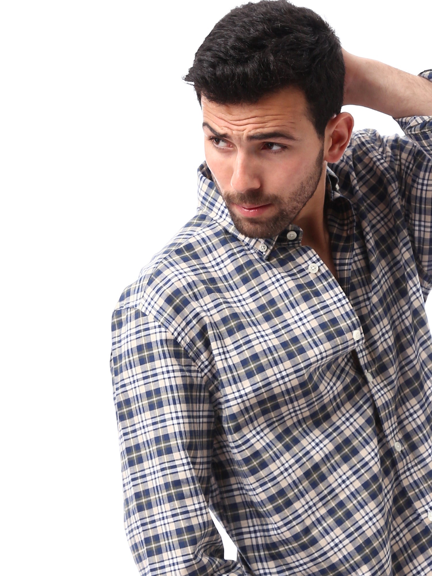 Chemise homme à carreaux manches longues coupe confortable - SHI24SCIR17407TM1