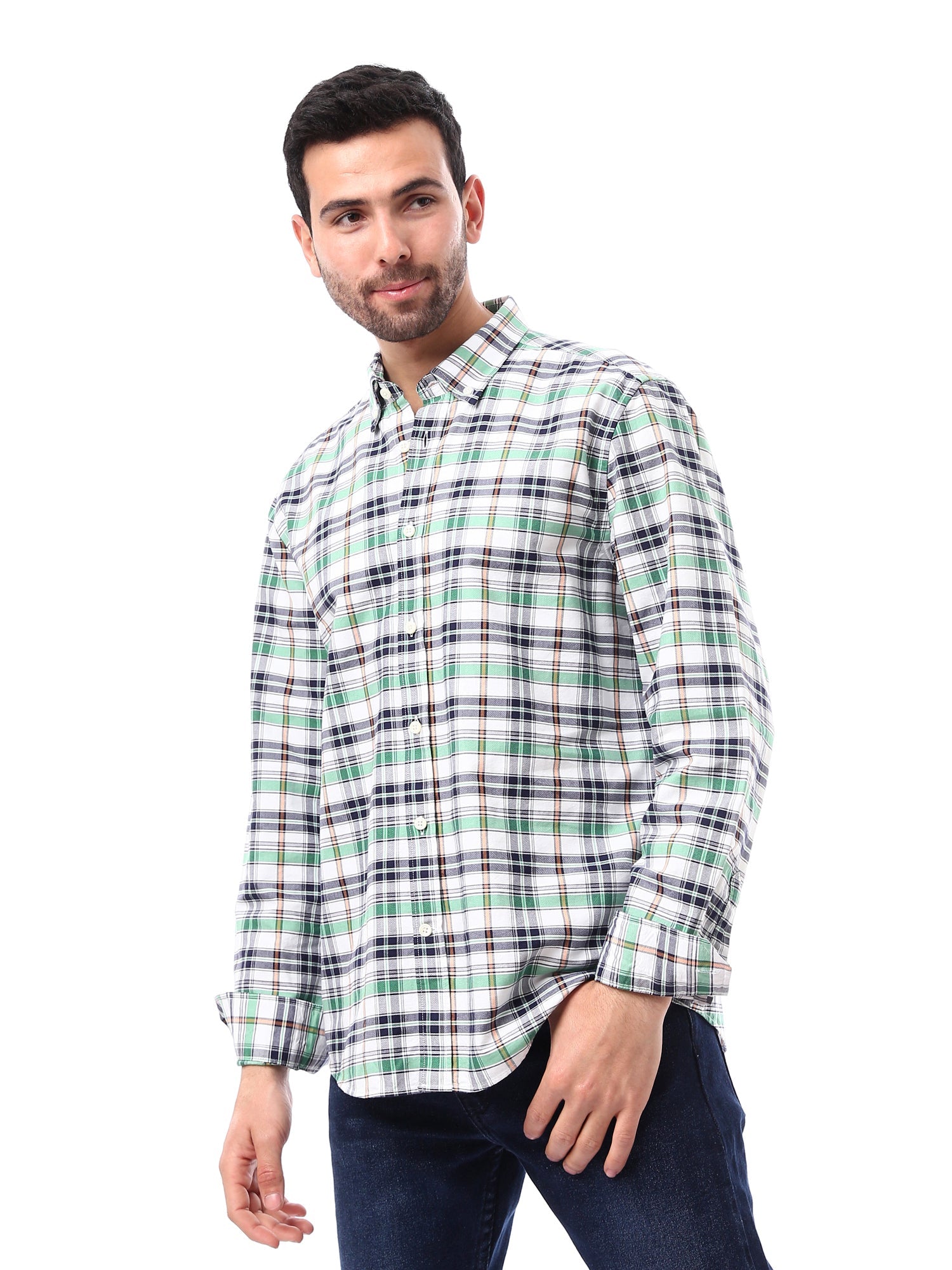Chemise homme à carreaux à manches longues – design moderne et confortable – SHI24SCOR17410TM1