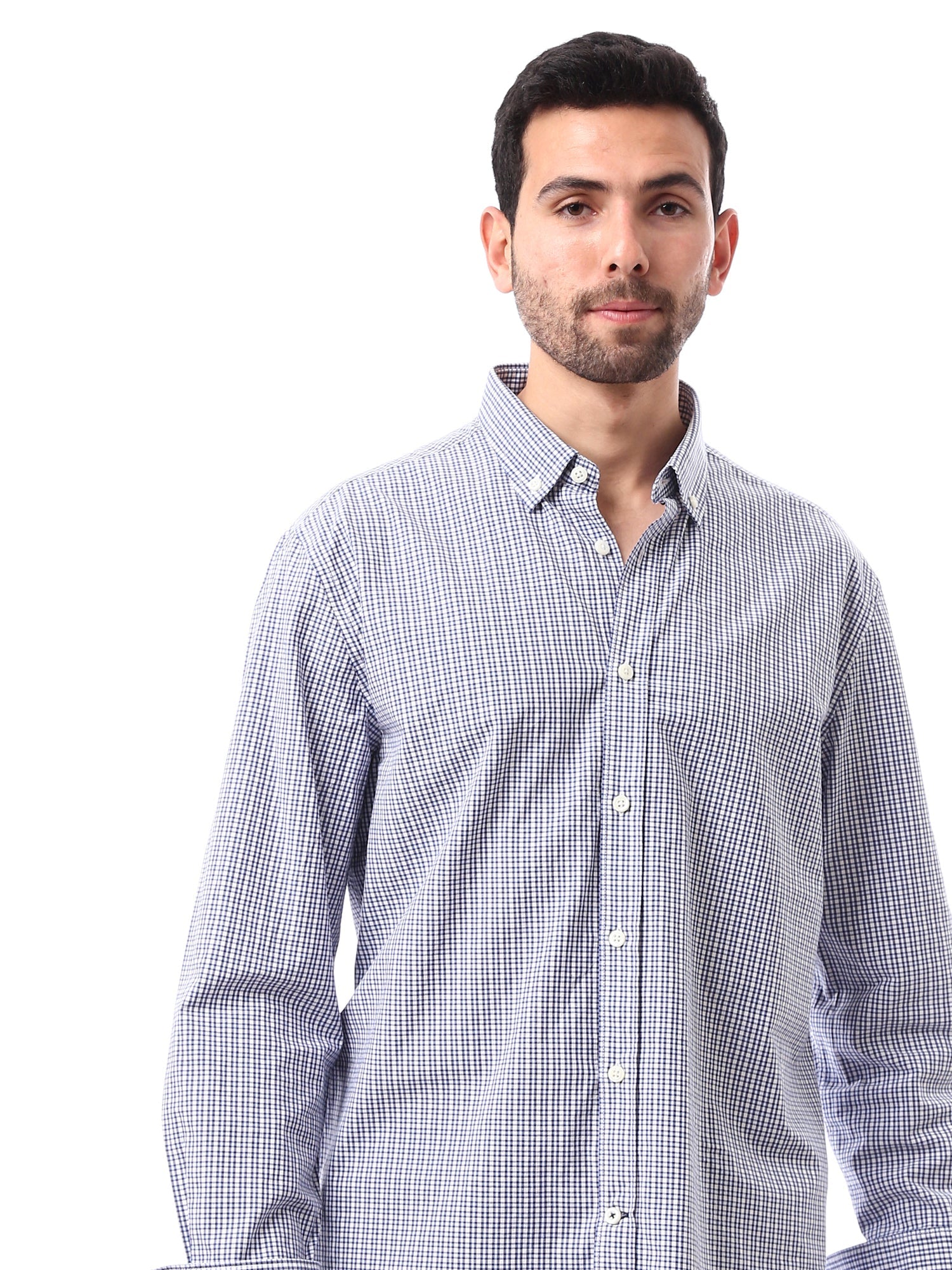 Chemise homme à carreaux manches longues au design moderne - SHI24SCOR17411TM1