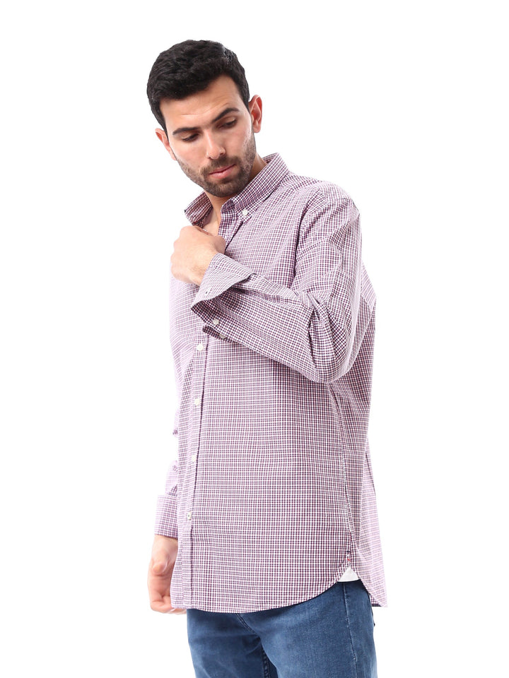 Chemise homme à carreaux manches longues au design moderne - SHI24SCOR17411TM1