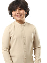 Chemise garçon à manches longues avec boutons sur le devant – SHI24SECS31102TB1