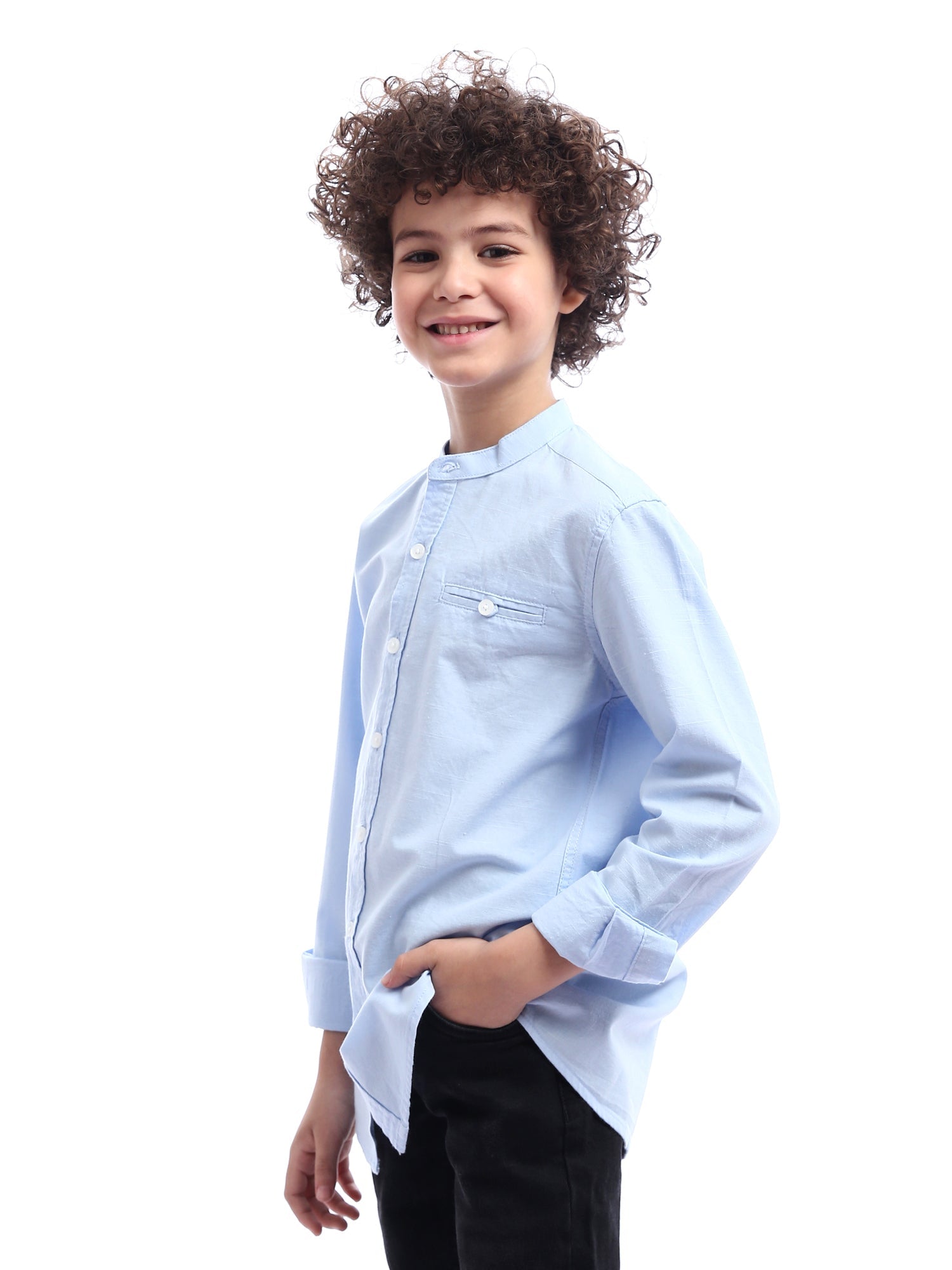 Chemise pour enfant garçon avec col droit - SHI24SECS31113TB1