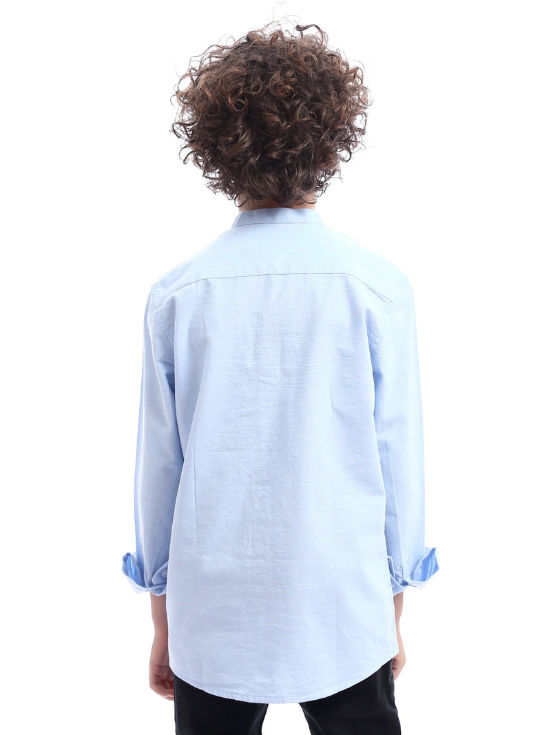 Chemise pour enfant garçon avec col droit - SHI24SECS31113TB1