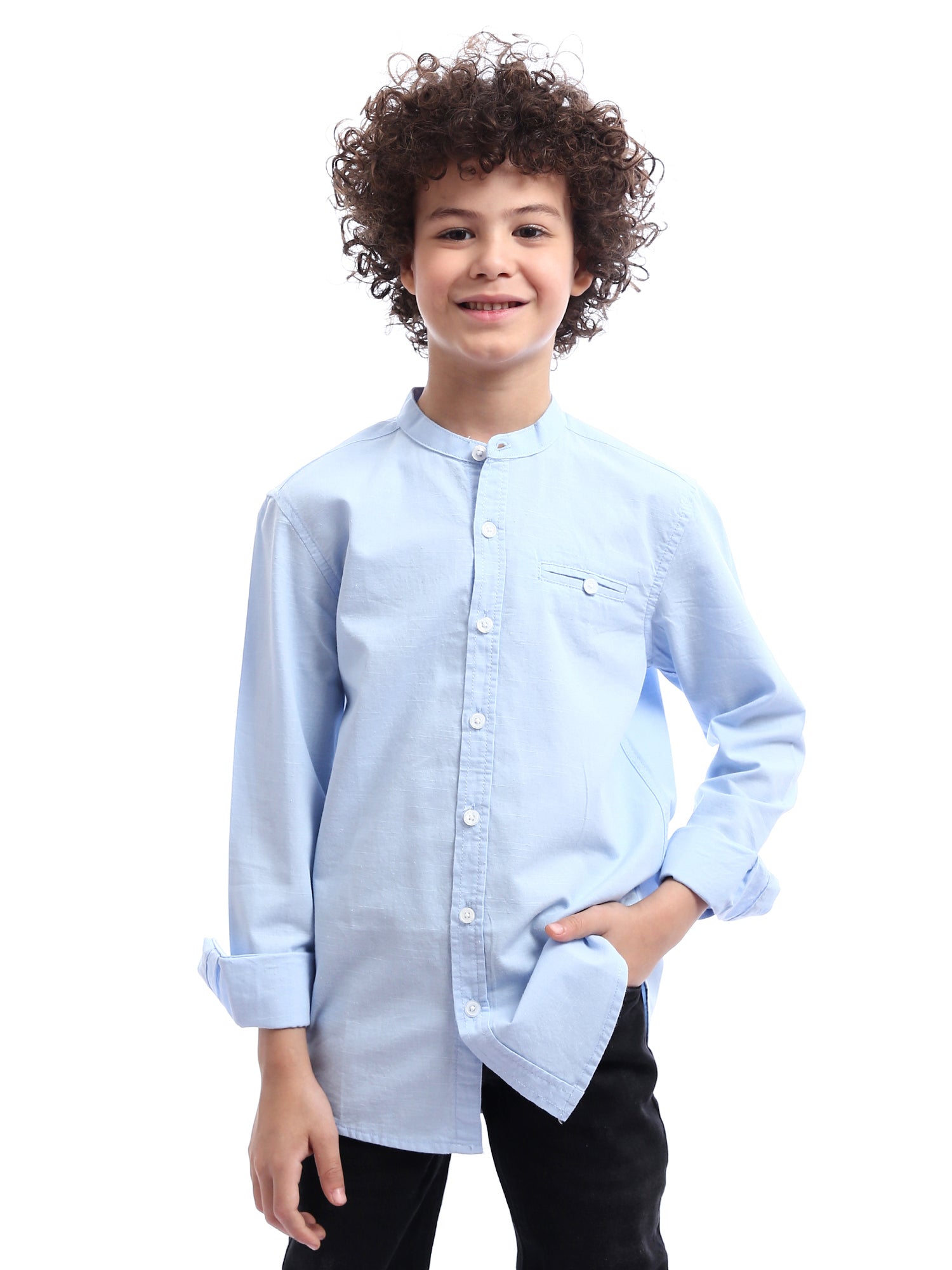 Chemise pour garçon enfant avec col droit -SHI24SECS31113TB1