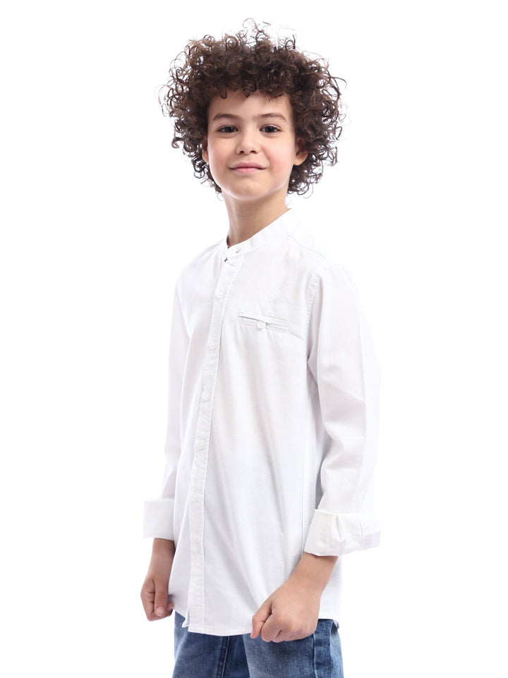 Chemise pour enfant garçon avec col droit - SHI24SECS31113TB1