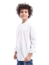 قميص أطفال أولادى مع ياقة مستقيمة -SHI24SECS31113TB1