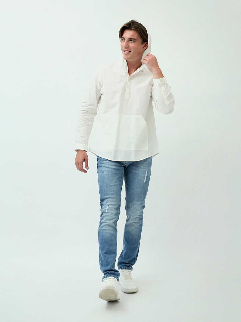 Chemise homme à manches longues au design moderne avec poche frontale – SHI24SEIH19548TM1