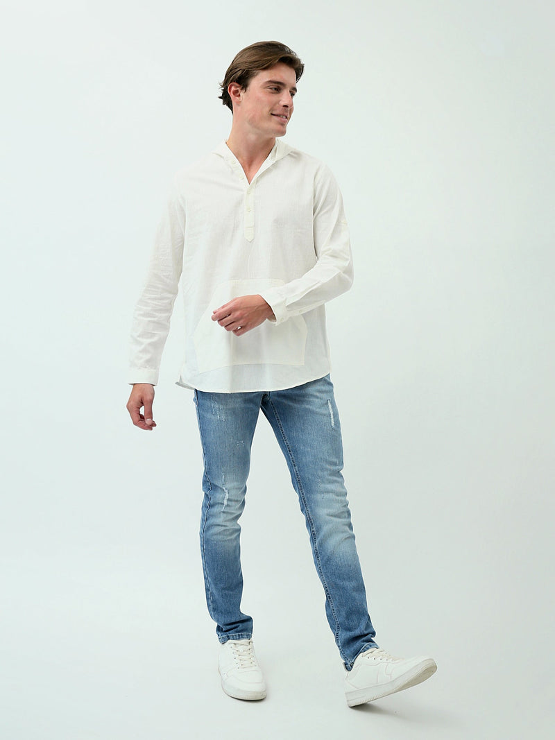 Chemise homme à manches longues au design moderne avec poche frontale – SHI24SEIH19548TM1