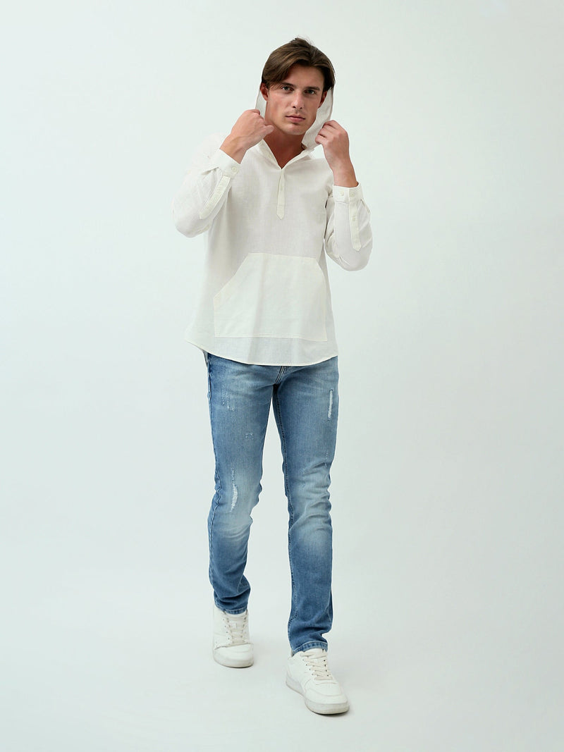 Chemise homme à manches longues au design moderne avec poche frontale – SHI24SEIH19548TM1