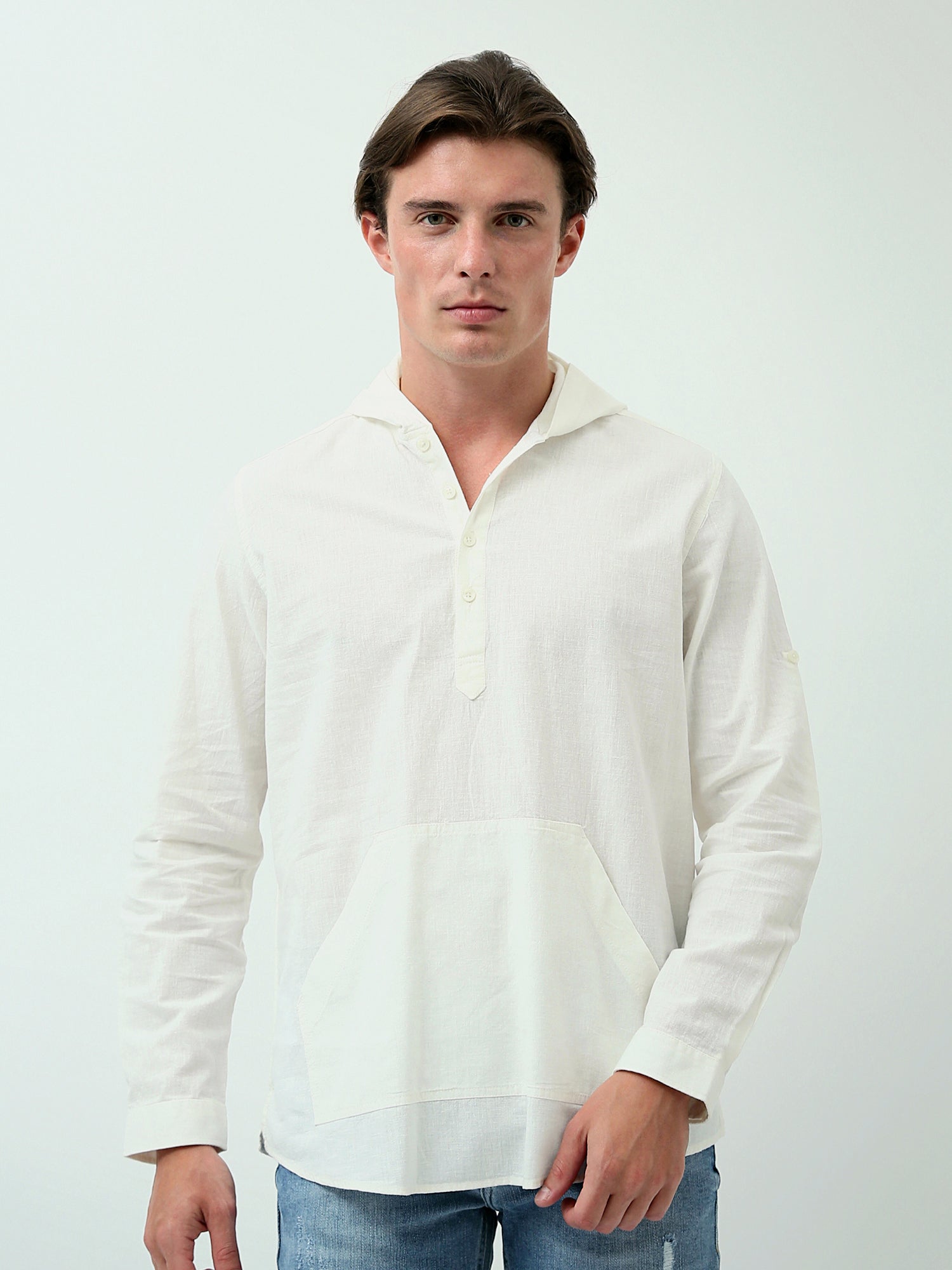 Chemise pour homme à manches longues au design moderne avec poche avant - SHI24SEIH19548TM1