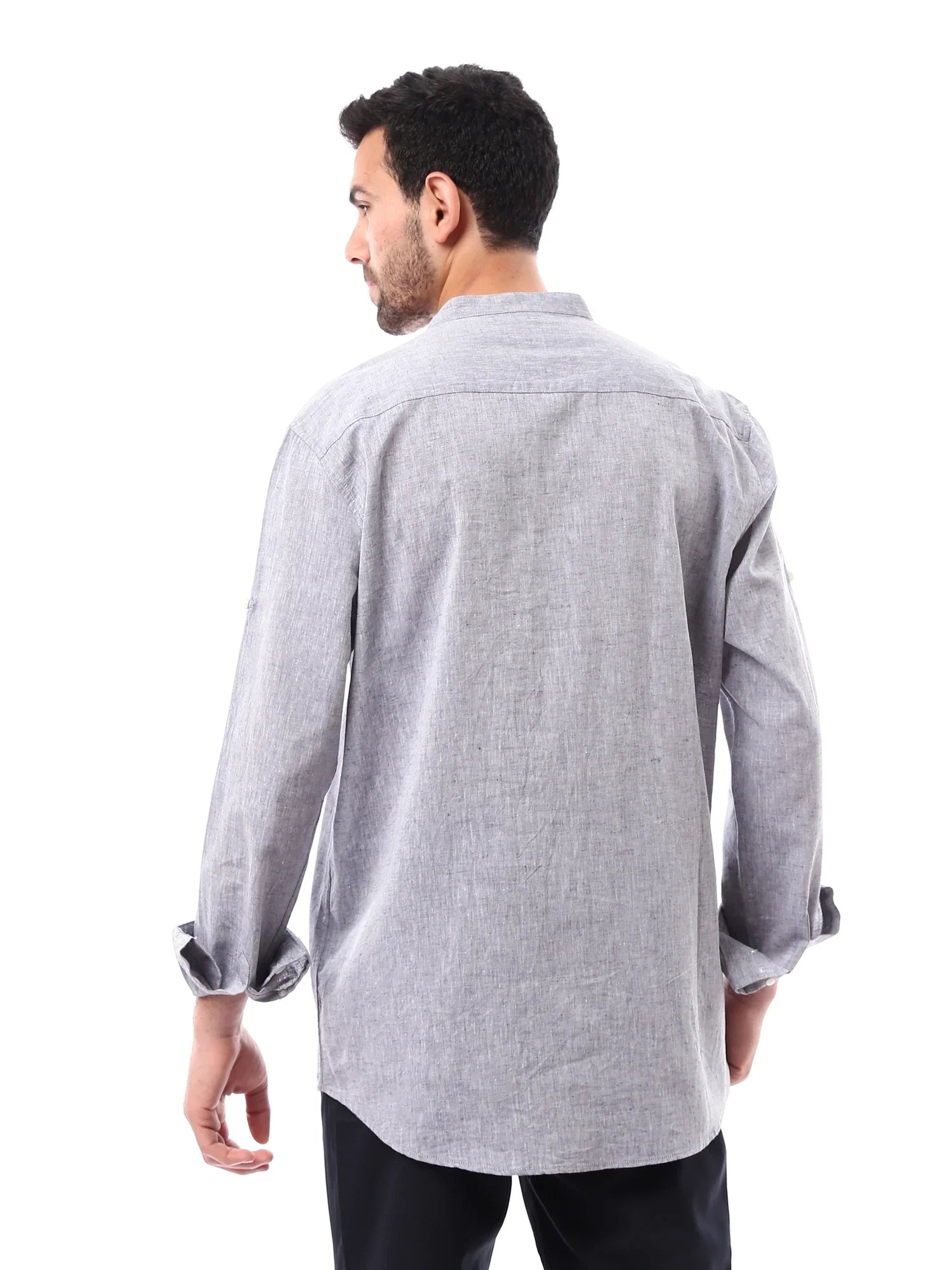 Chemise homme à manches longues, coupe moderne et design élégant.  - SHI24SEIS19429TM1