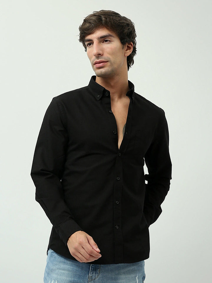 Chemise Homme Manches Longues Slim Fit à Col Boutonné - SHI24SEOR19555TM1