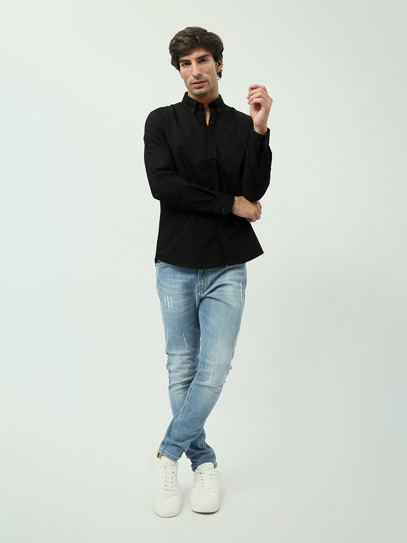 Chemise Homme Manches Longues Slim Fit à Col Boutonné - SHI24SEOR19555TM1