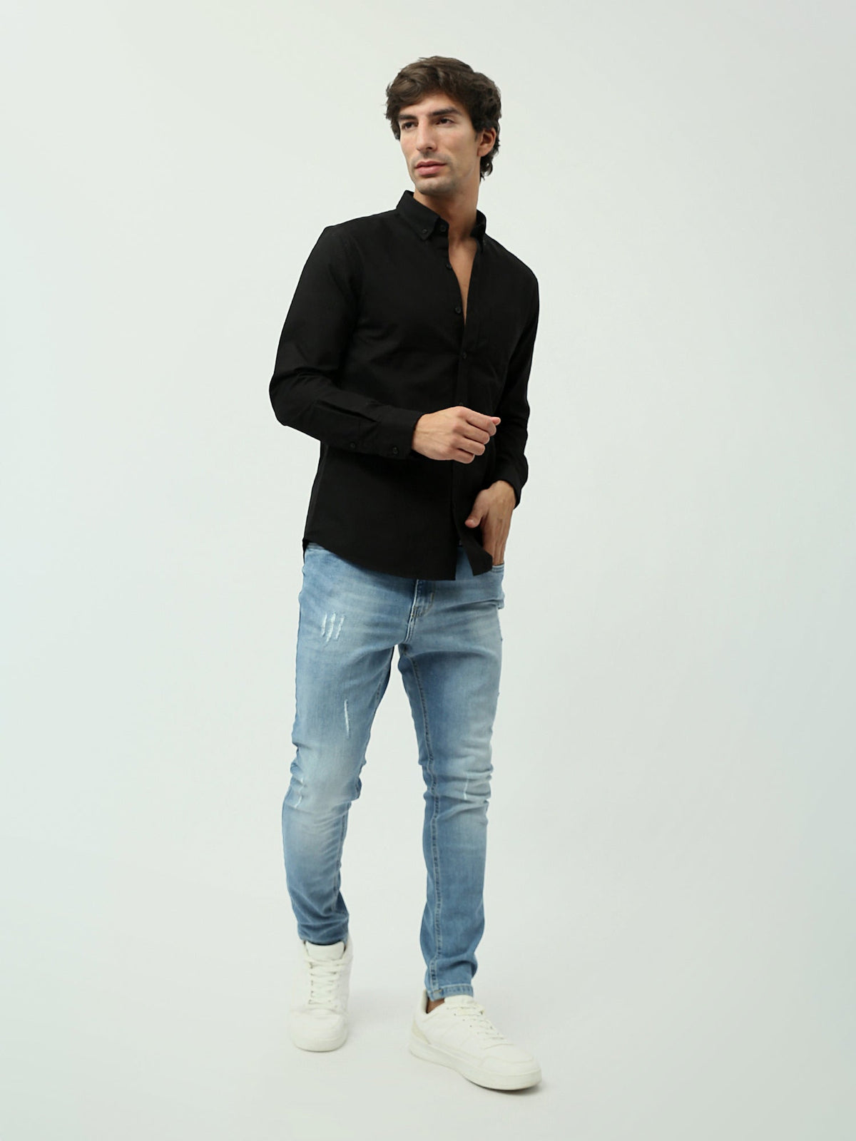 Chemise Homme Manches Longues Slim Fit à Col Boutonné - SHI24SEOR19555TM1