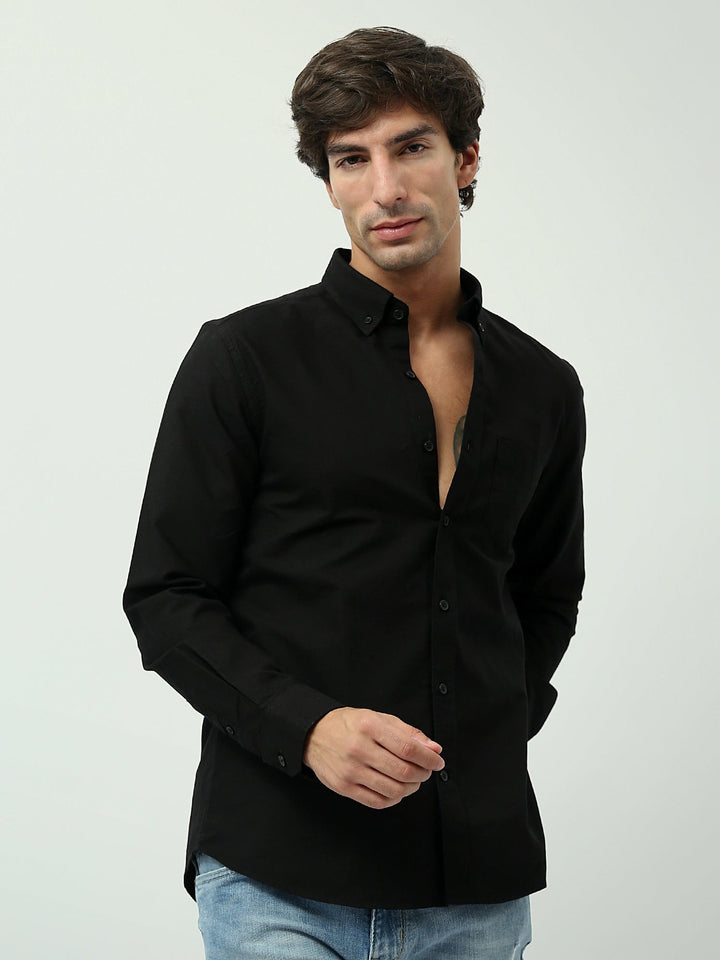 Chemise Homme Manches Longues Slim Fit à Col Boutonné - SHI24SEOR19555TM1