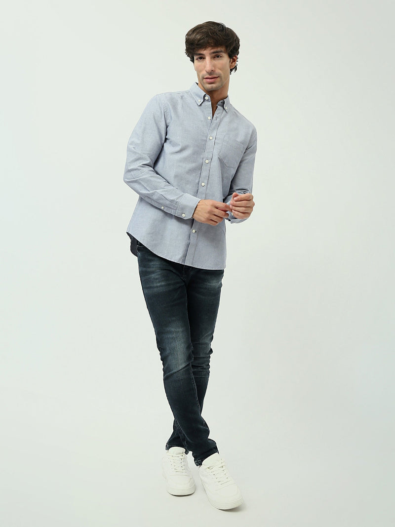 Chemise Homme Manches Longues Slim Fit à Col Boutonné - SHI24SEOR19555TM1