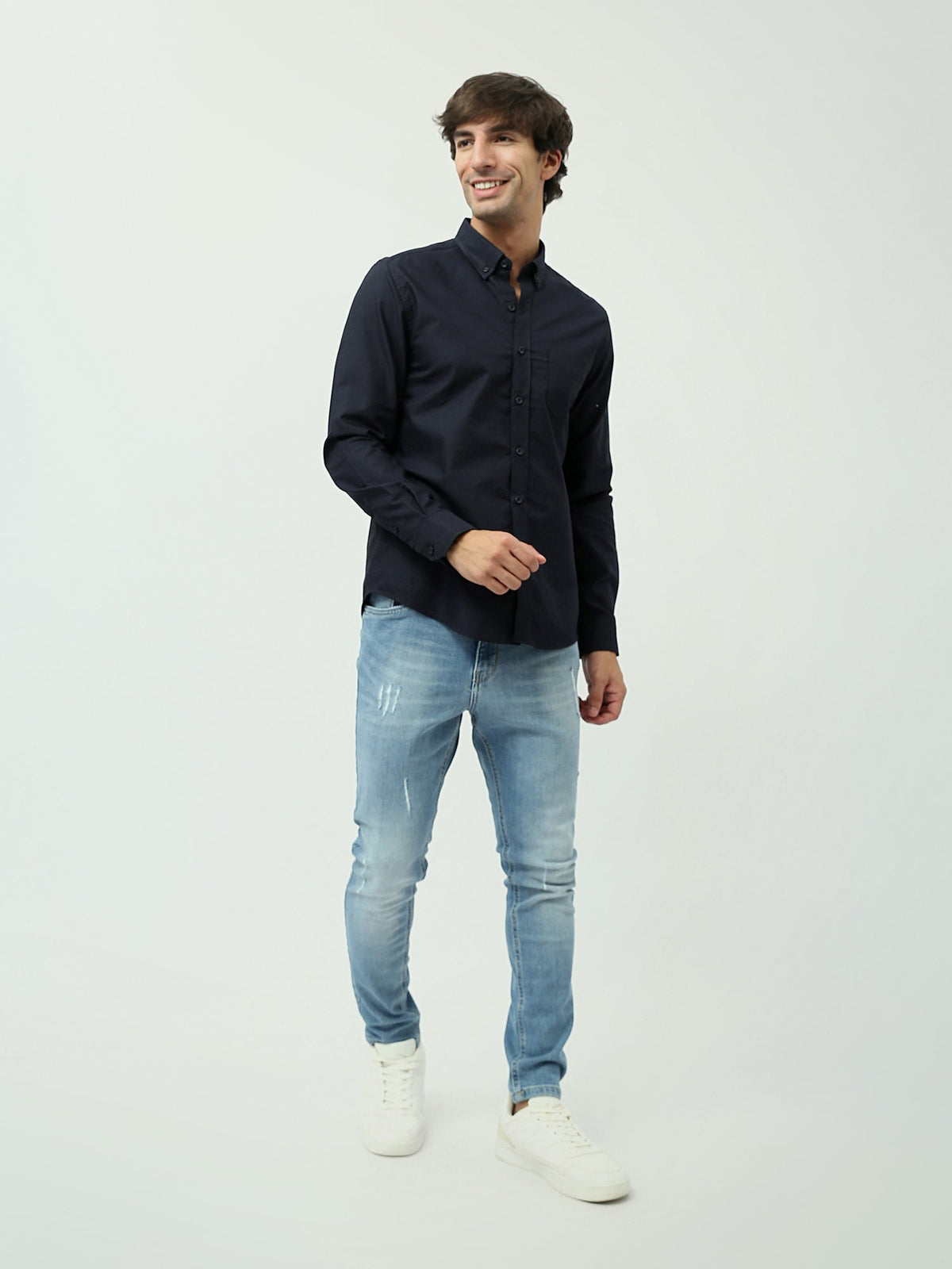 Chemise Homme Manches Longues Slim Fit à Col Boutonné - SHI24SEOR19555TM1