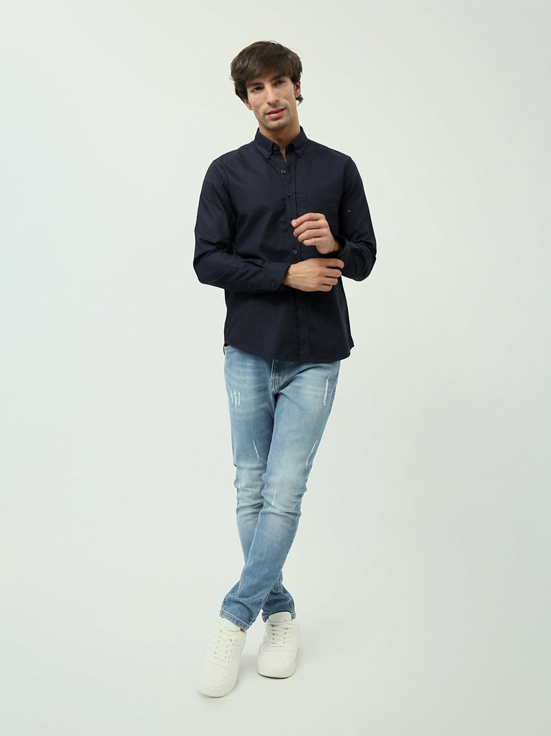 Chemise Homme Manches Longues Slim Fit à Col Boutonné - SHI24SEOR19555TM1