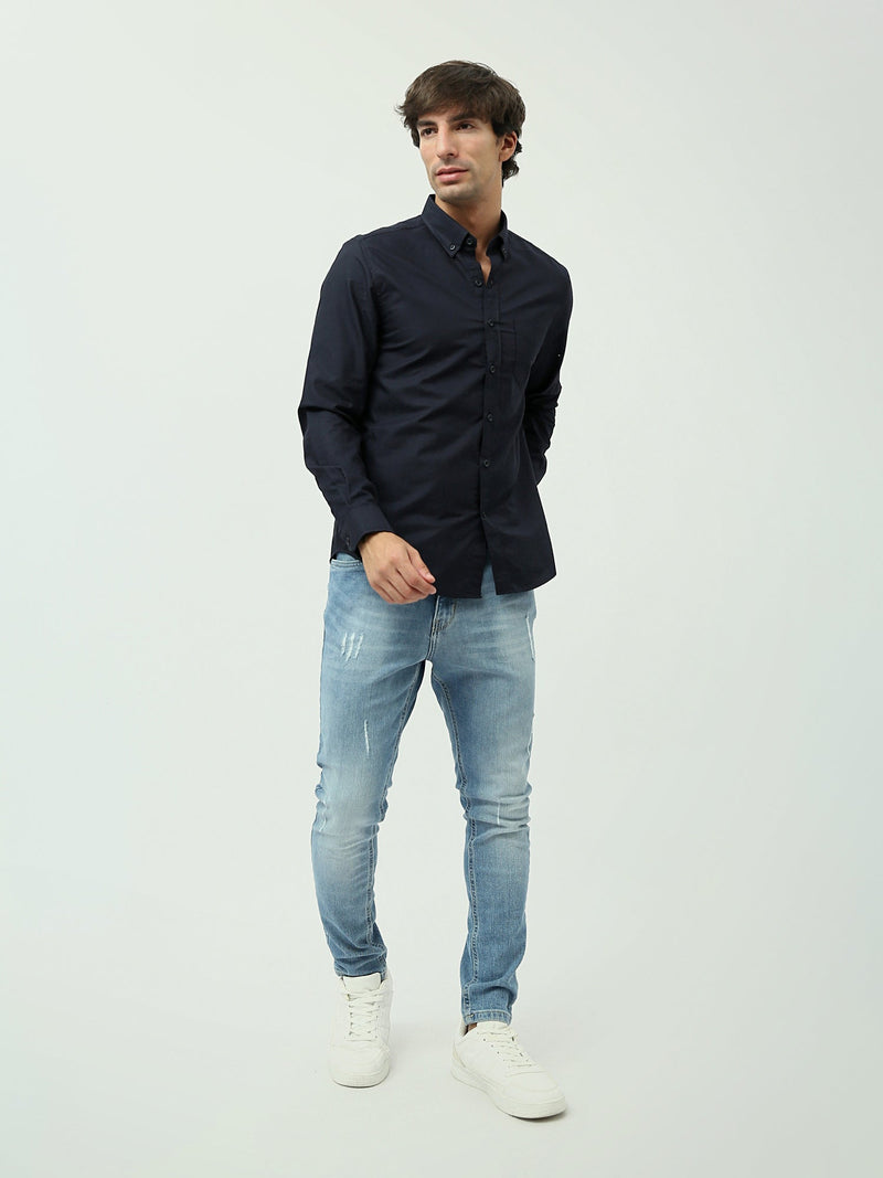 Chemise Homme Manches Longues Slim Fit à Col Boutonné - SHI24SEOR19555TM1