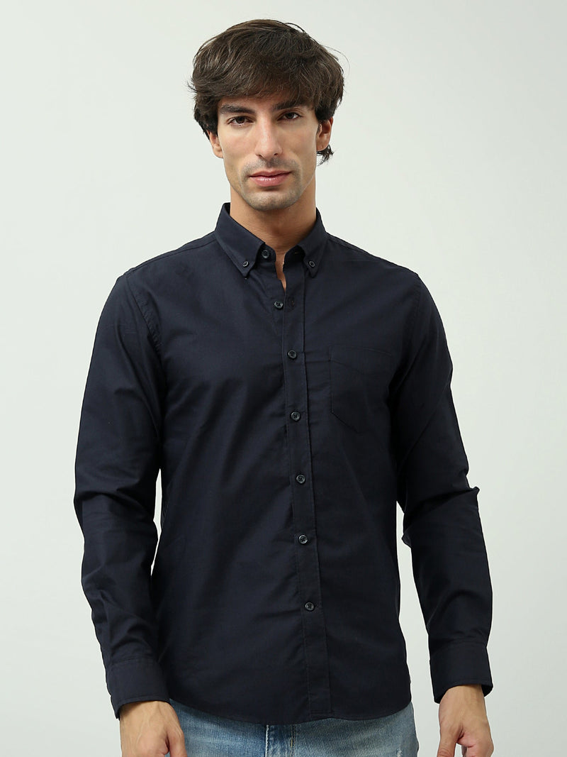 Chemise Homme Manches Longues Slim Fit à Col Boutonné - SHI24SEOR19555TM1