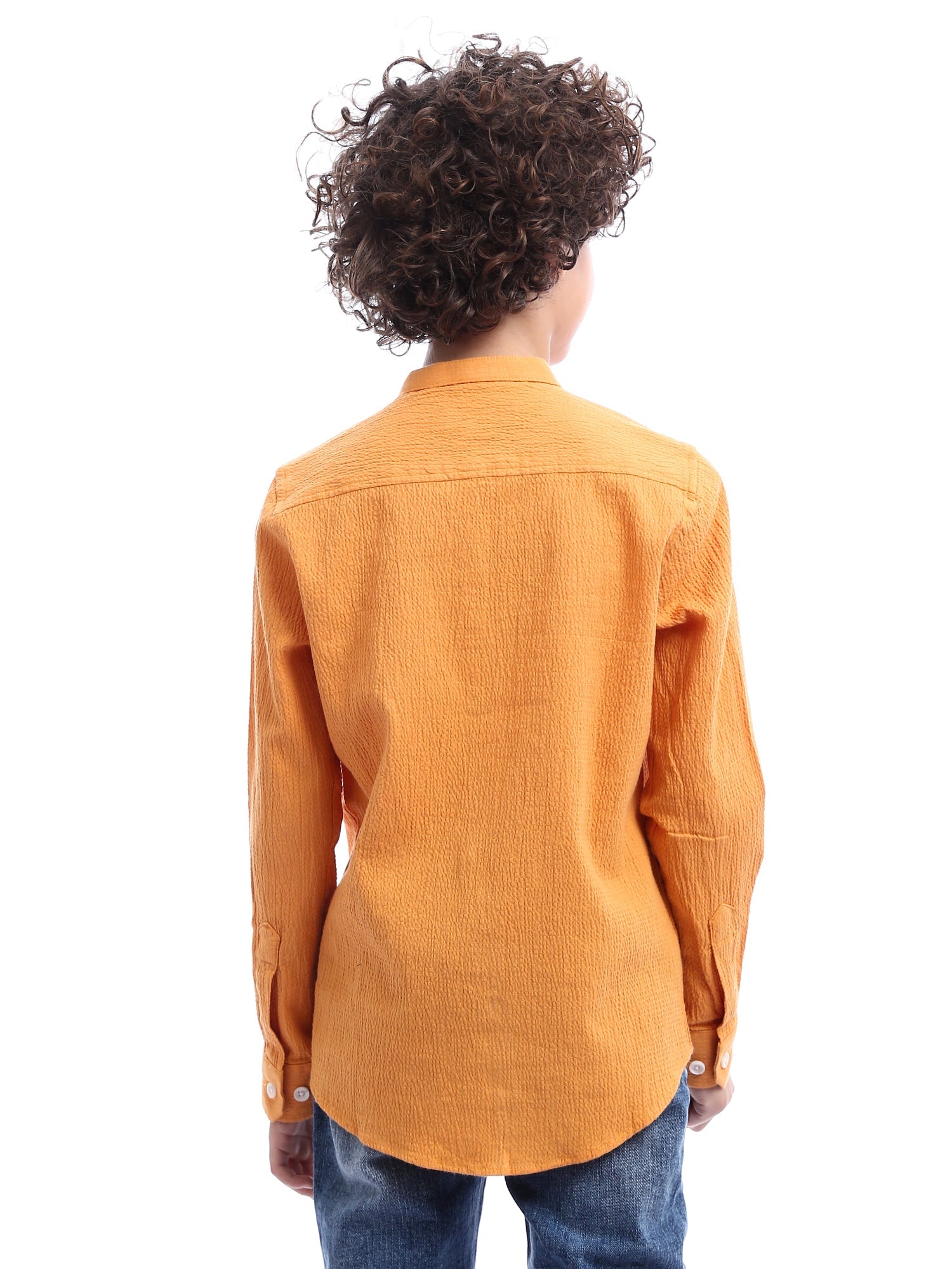 Chemise pour garçon avec col traditionnel et boutons à l'avant - SHI24SEXS19475TB1