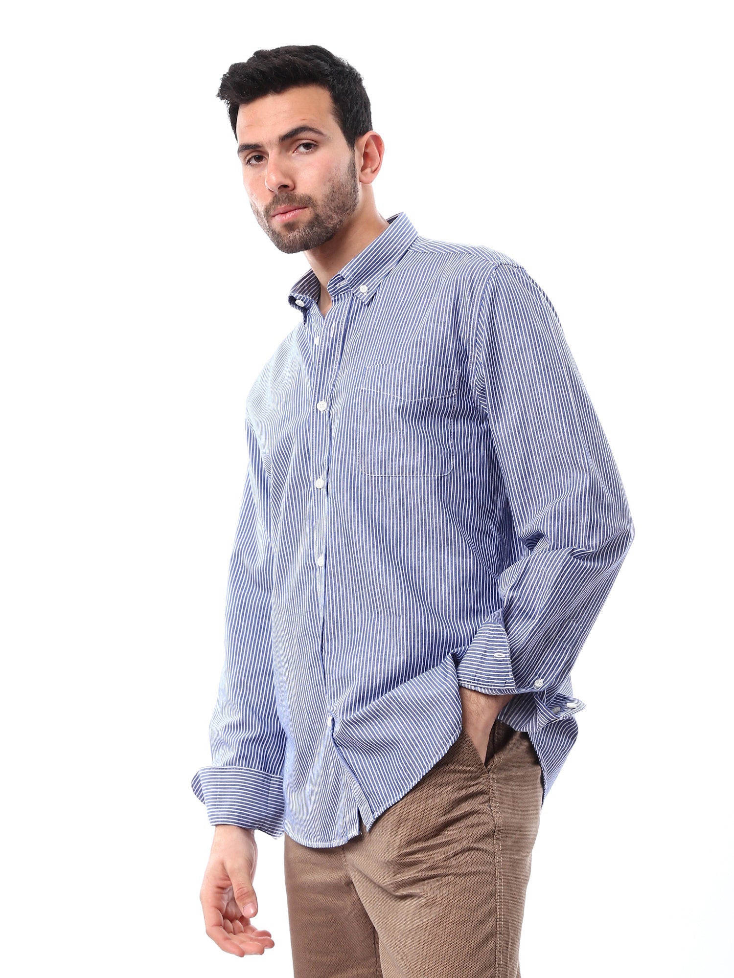 Chemise à Rayures Homme – Élégance et Confort au Quotidien - SHI24SSCR17400TM1