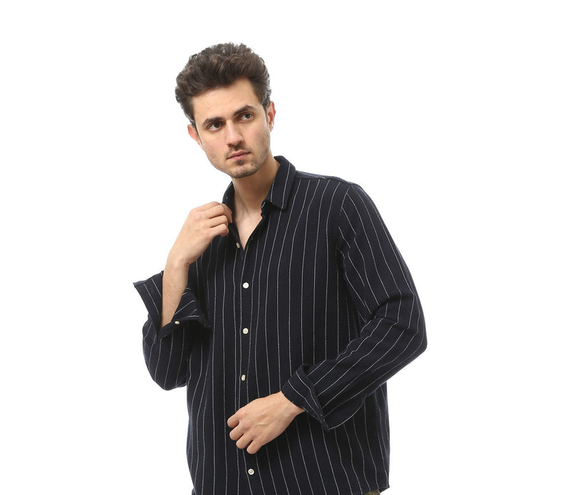 Chemise homme élégante à rayures horizontales – SHI24SSCR19415TM1