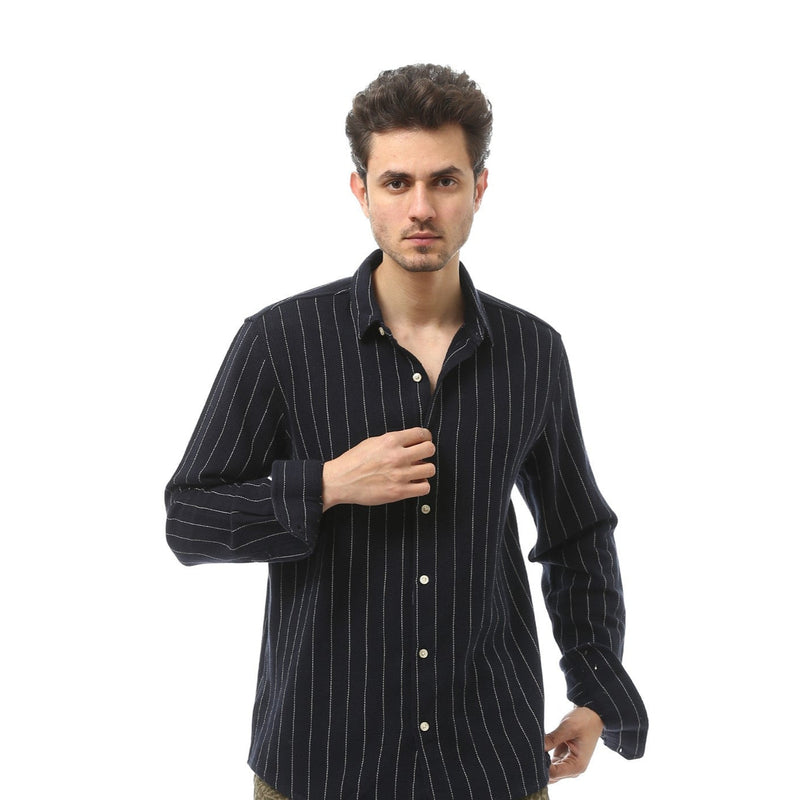 Chemise homme élégante à rayures horizontales – SHI24SSCR19415TM1