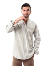 Chemise pour homme à rayures à manches longues - SHI24SSIS19428TM1