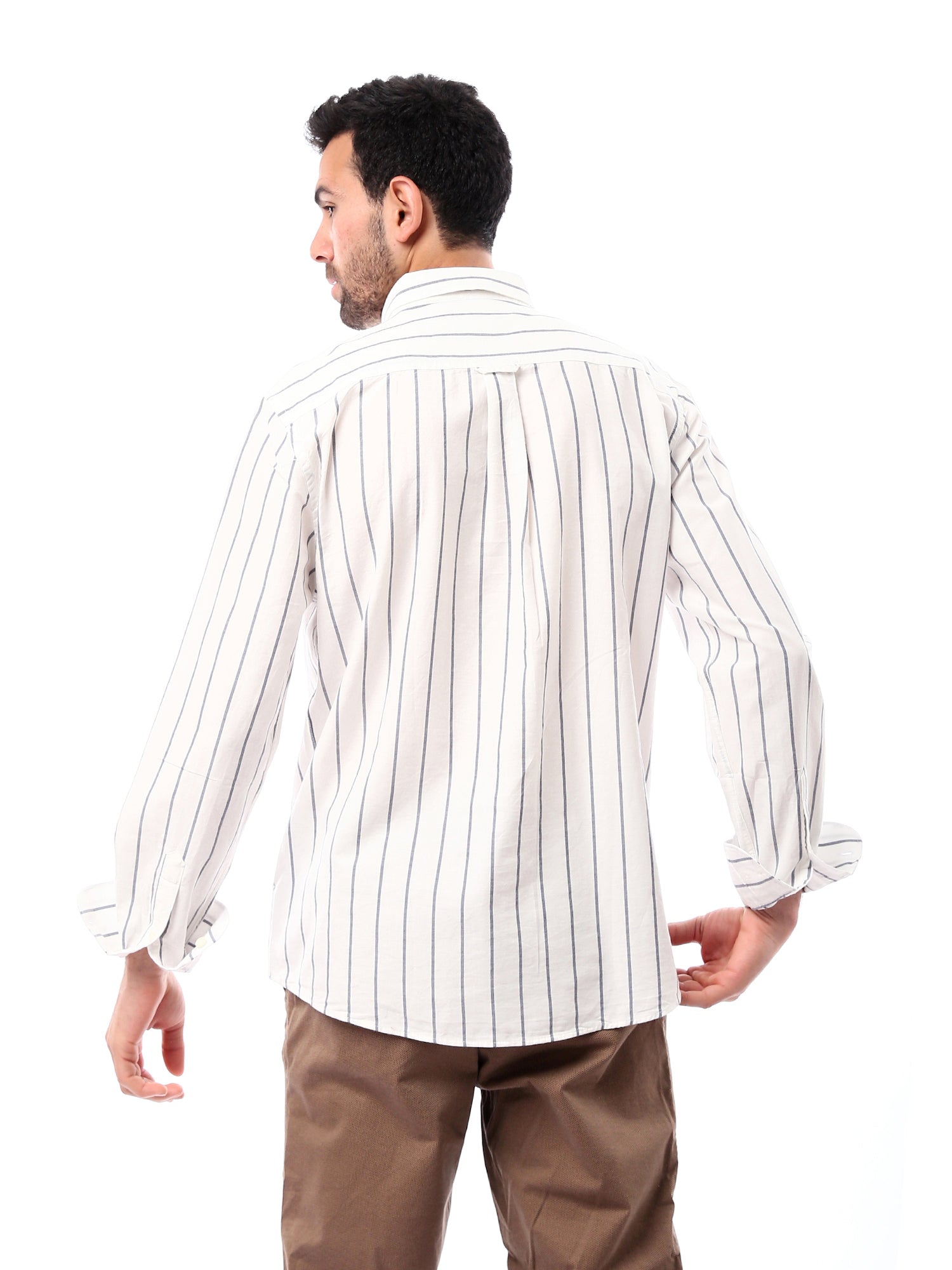 Chemise homme à manches longues à fines rayures – SHI24SSOR17403TM1