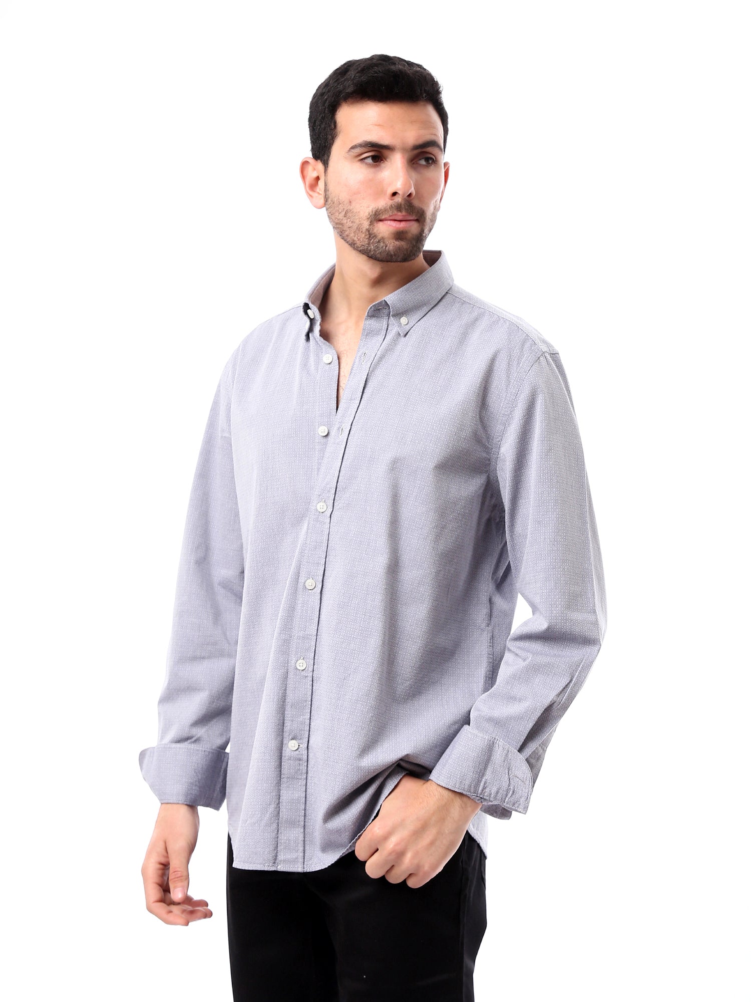 Chemise homme classique à manches longues — style moderne.  - SHI24STCR17420TM1