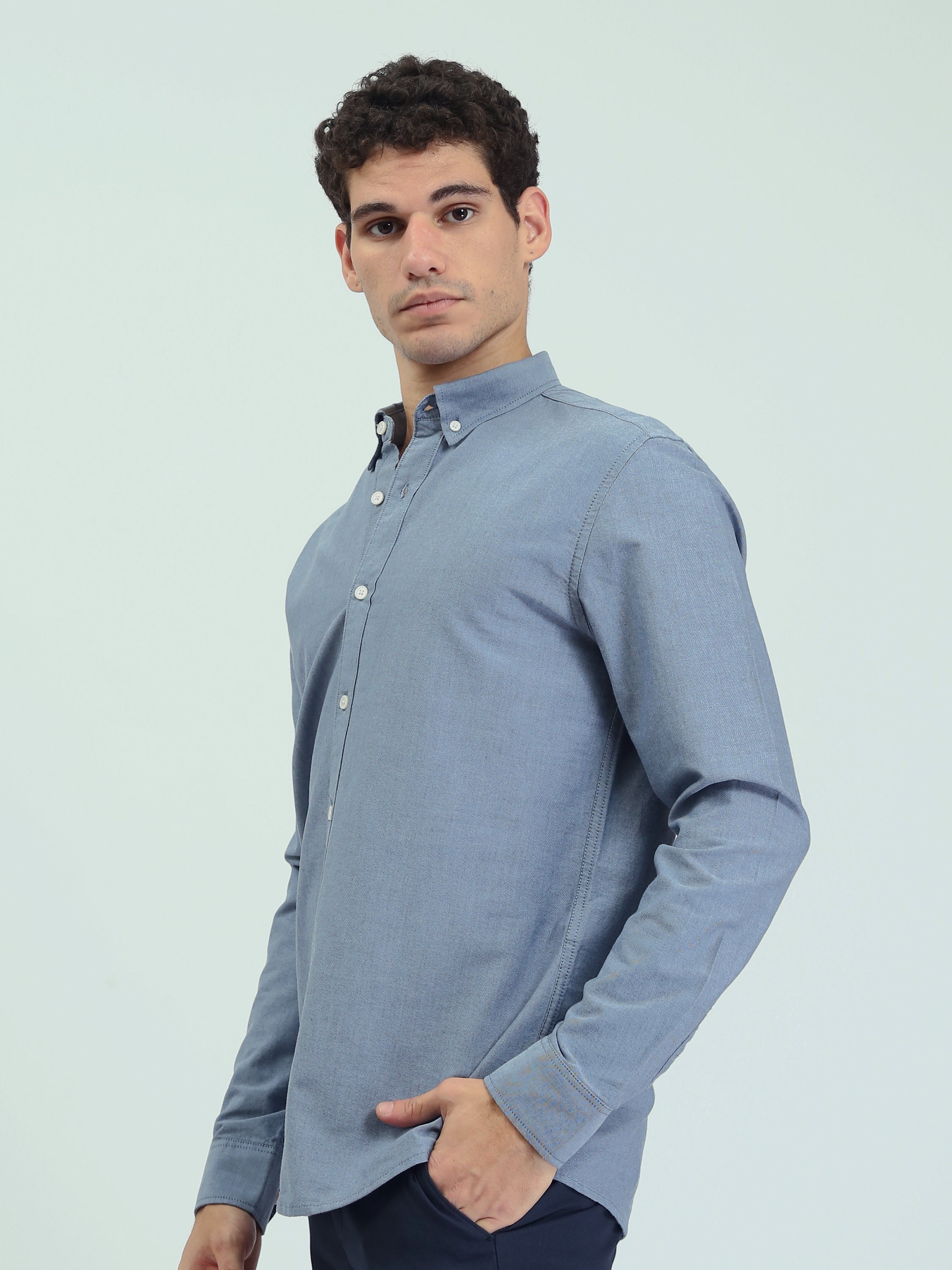 Chemise Homme Regular à Manches Longues et Col Boutonné - SHI25GEOR19000TM1