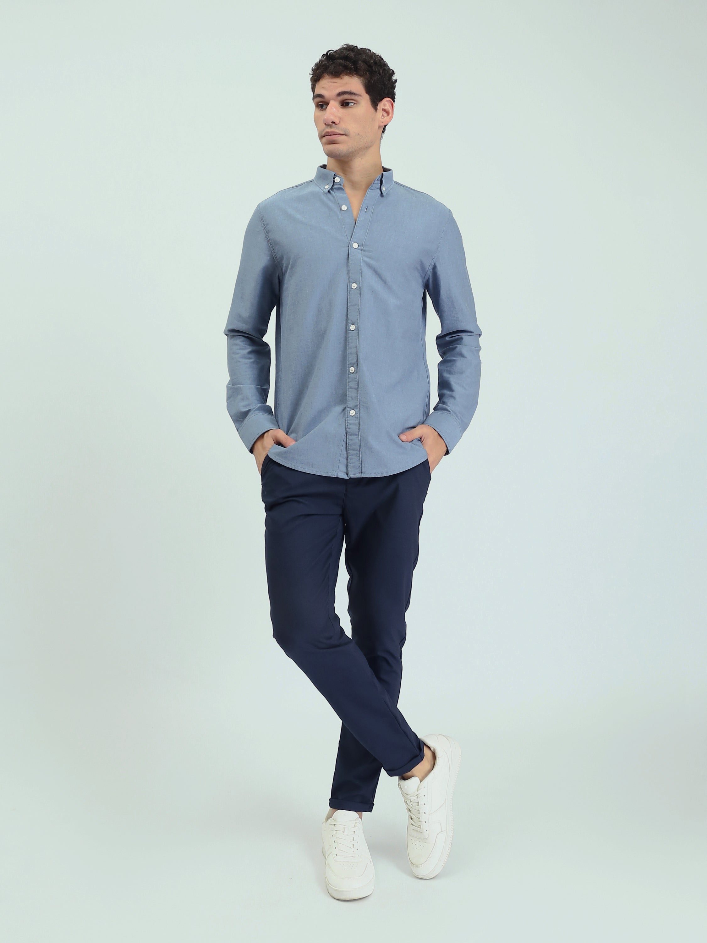 Chemise Homme Regular à Manches Longues et Col Boutonné - SHI25GEOR19000TM1
