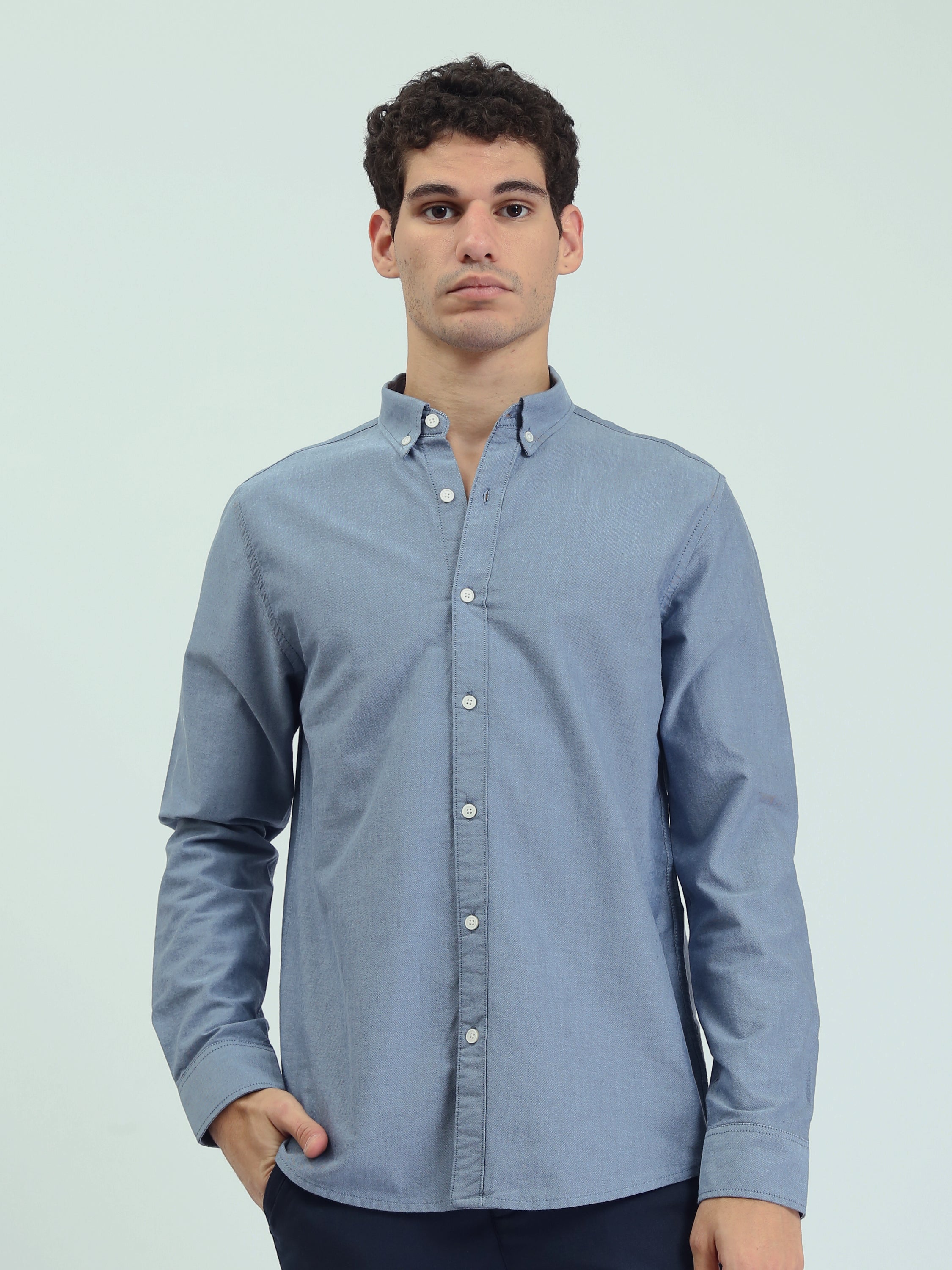 Chemise Homme Regular à Manches Longues et Col Boutonné - SHI25GEOR19000TM1