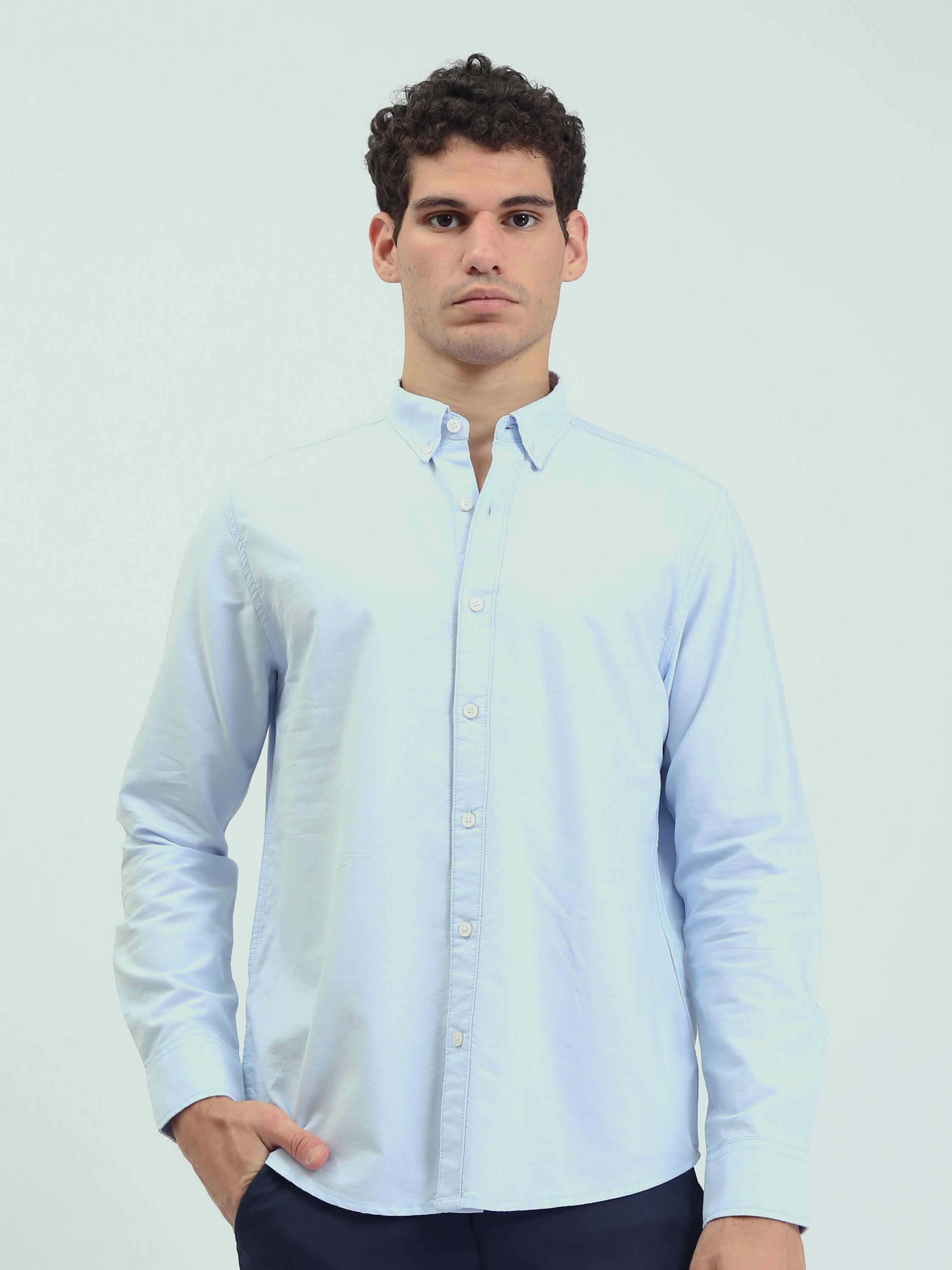 Chemise Homme Regular à Manches Longues et Col Boutonné - SHI25GEOR19000TM1