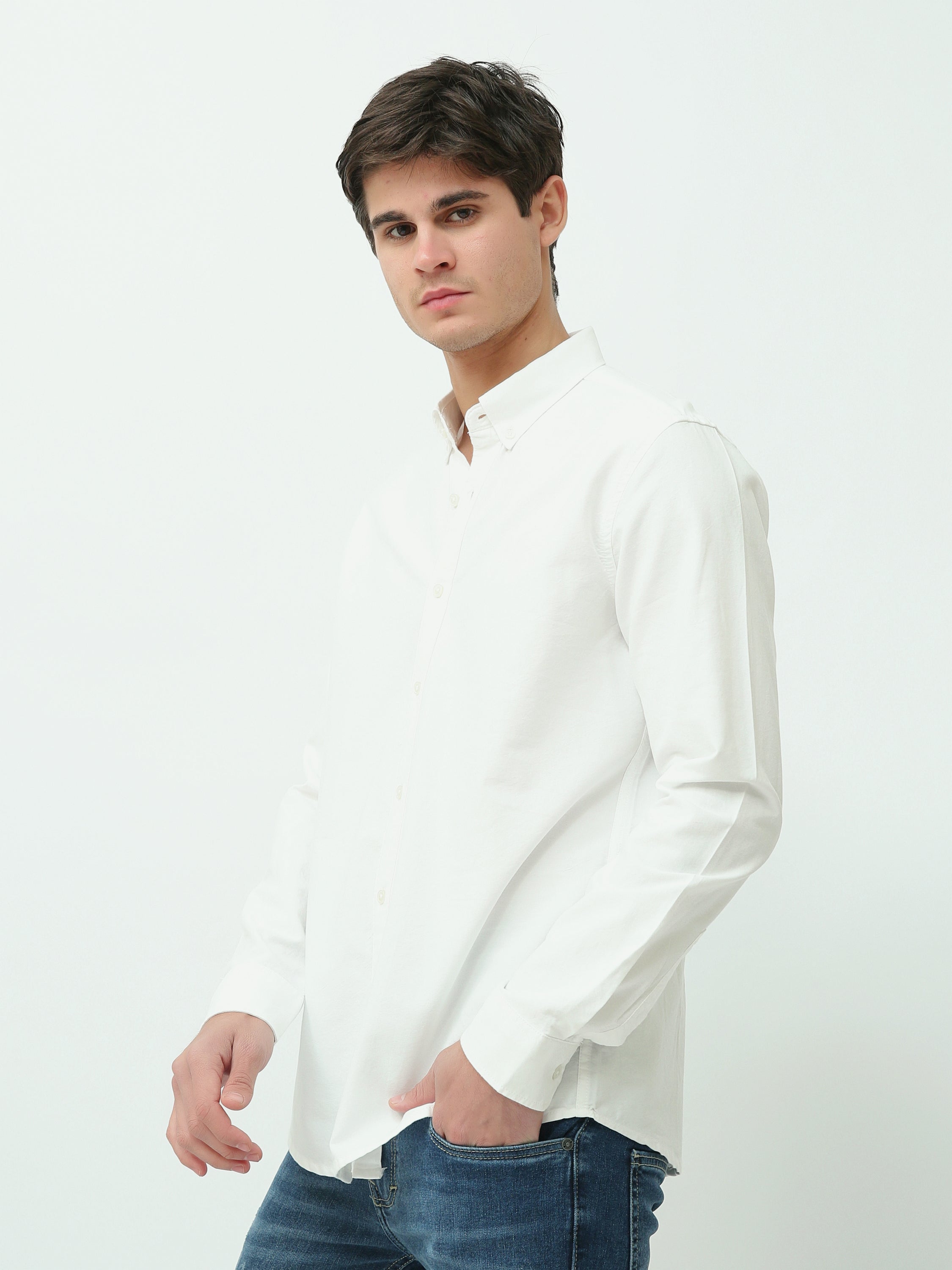 Chemise Homme Regular à Manches Longues et Col Boutonné - SHI25GEOR19000TM1