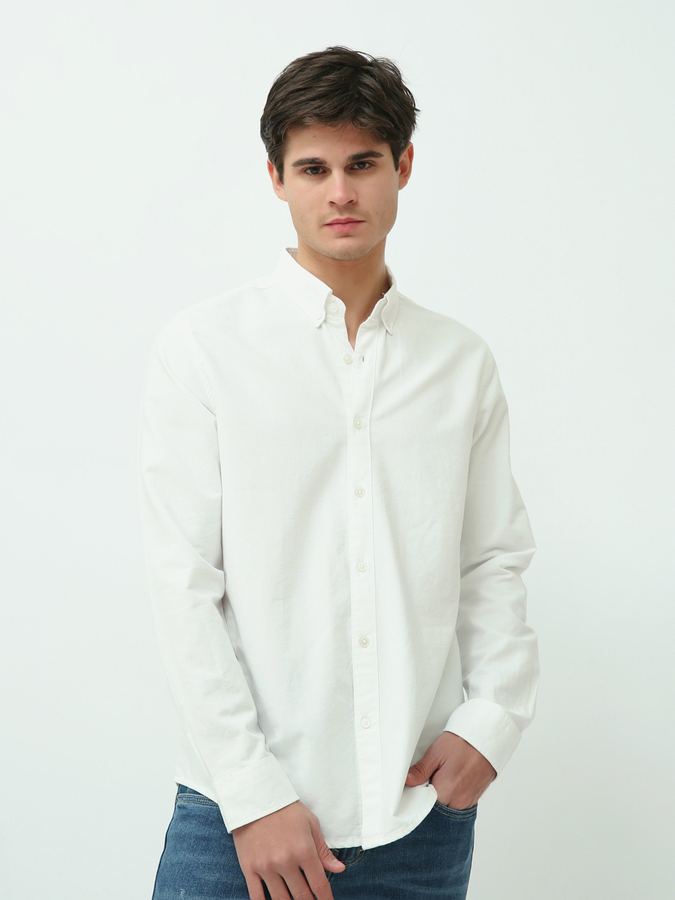 Chemise Homme Regular à Manches Longues et Col Boutonné - SHI25GEOR19000TM1