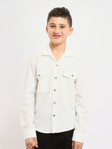 Chemise enfant garçon à manches longues au design élégant – SHI25SECR19540TB1