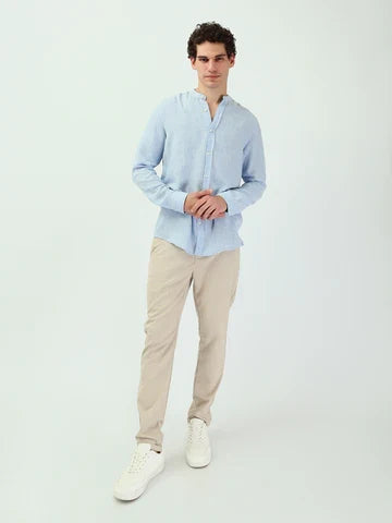 Chemise Homme à Manches Longues et Col Mao - SHI25SEIS16037TM1