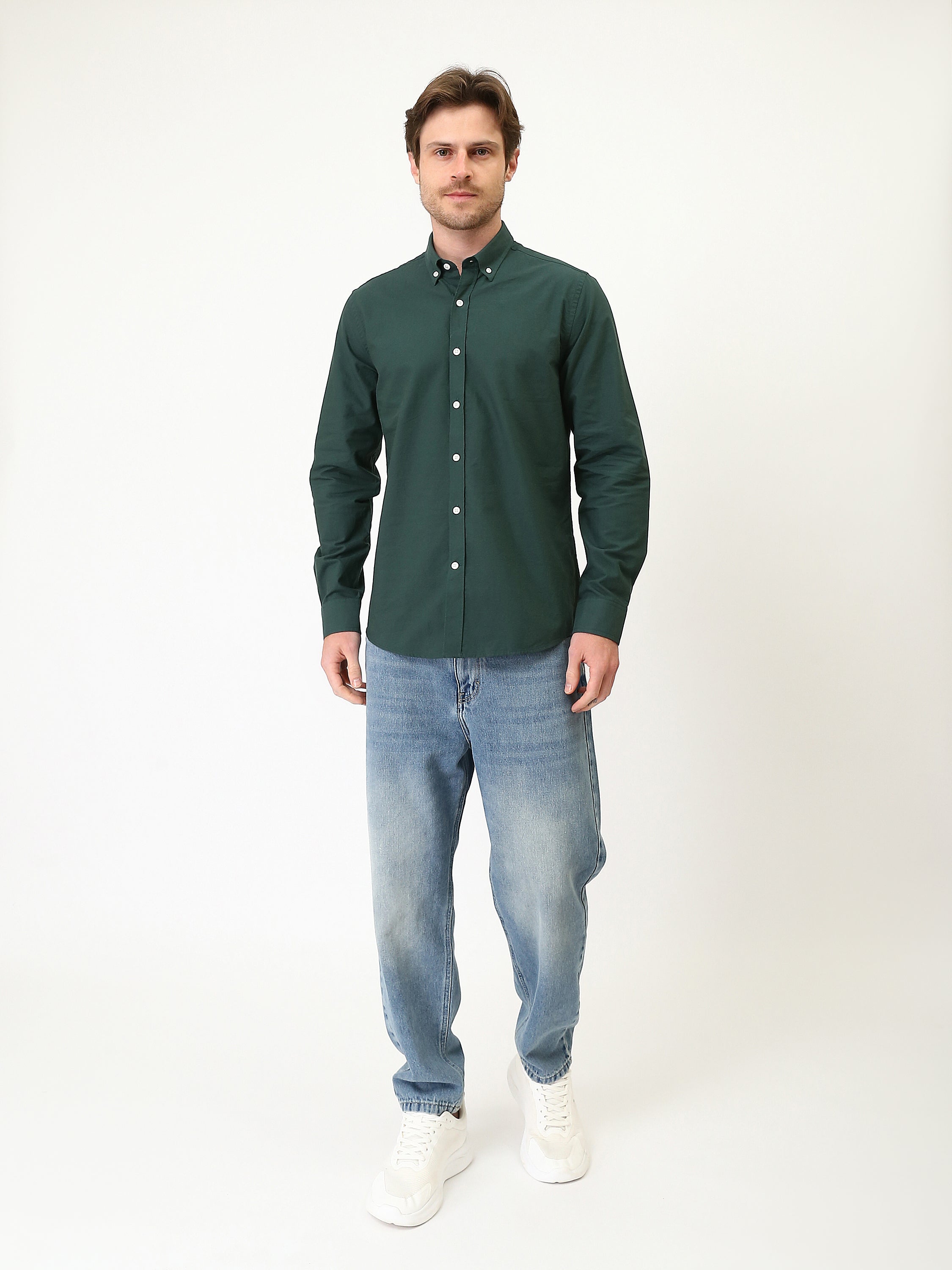 Chemise Homme à Col Boutonné et Manches Longues – Style Casual Chic - SHI25SEOR16950TM1