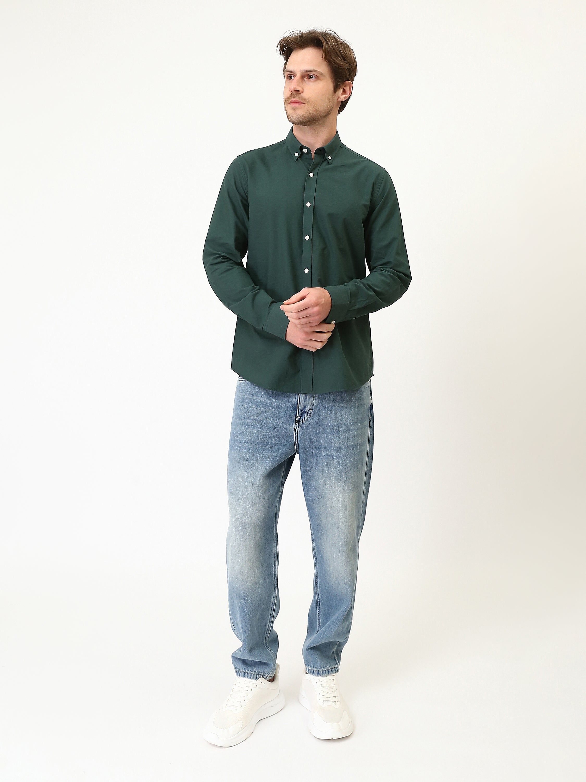 Chemise Homme à Col Boutonné et Manches Longues – Style Casual Chic - SHI25SEOR16950TM1