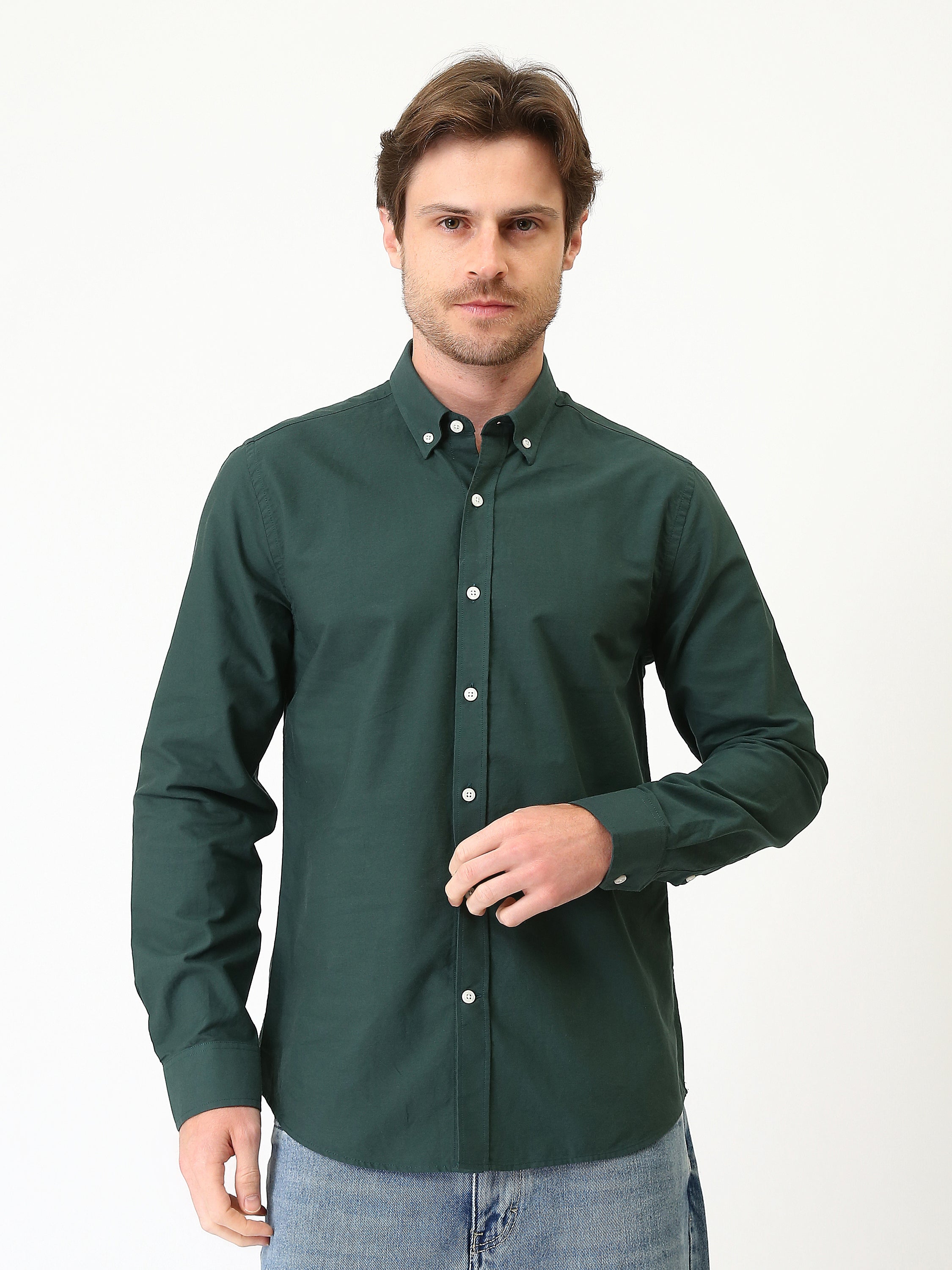Chemise Homme à Col Boutonné et Manches Longues – Style Casual Chic - SHI25SEOR16950TM1