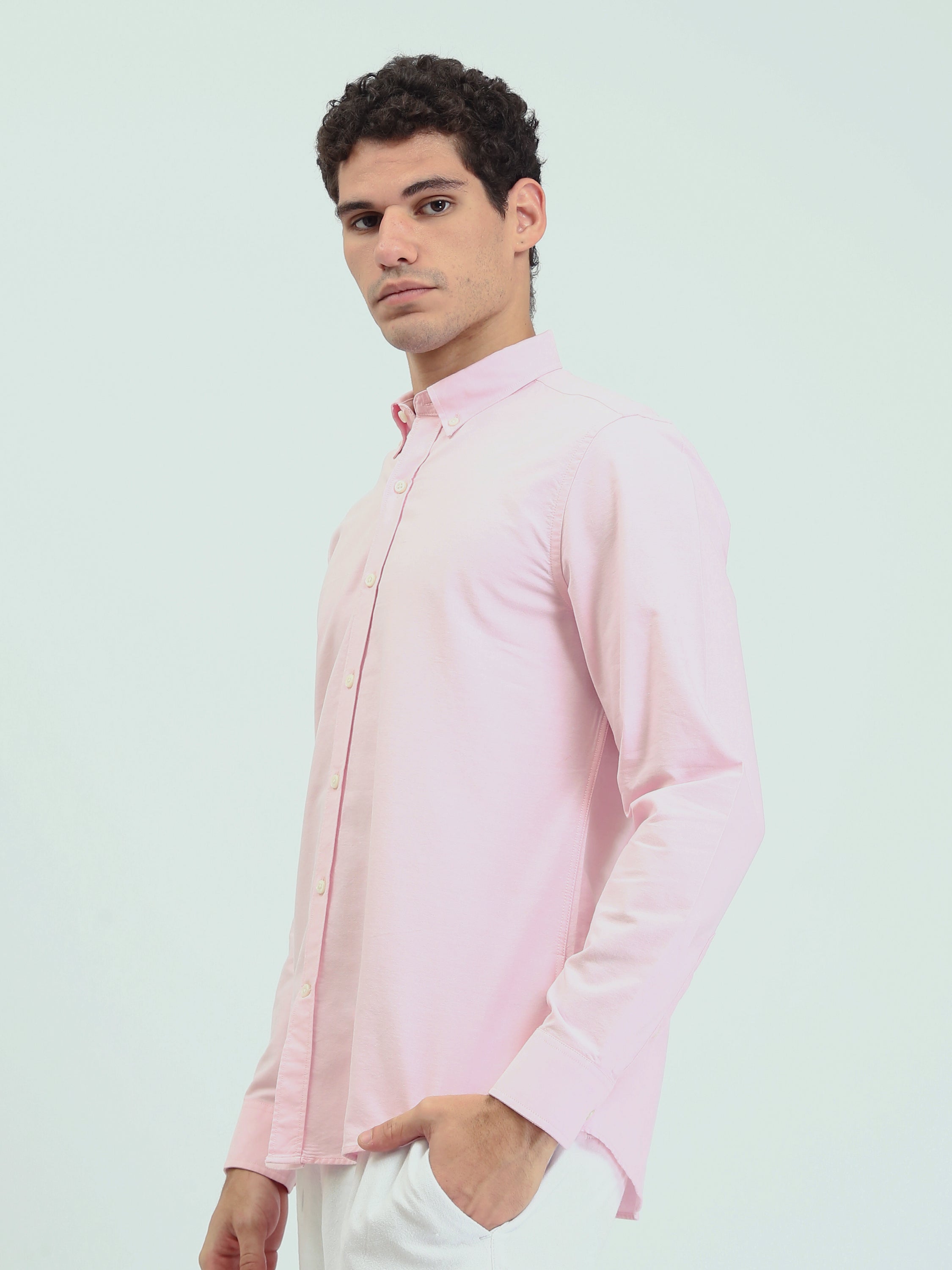 Chemise Homme à Col Boutonné et Manches Longues – Style Casual Chic - SHI25SEOR16950TM1