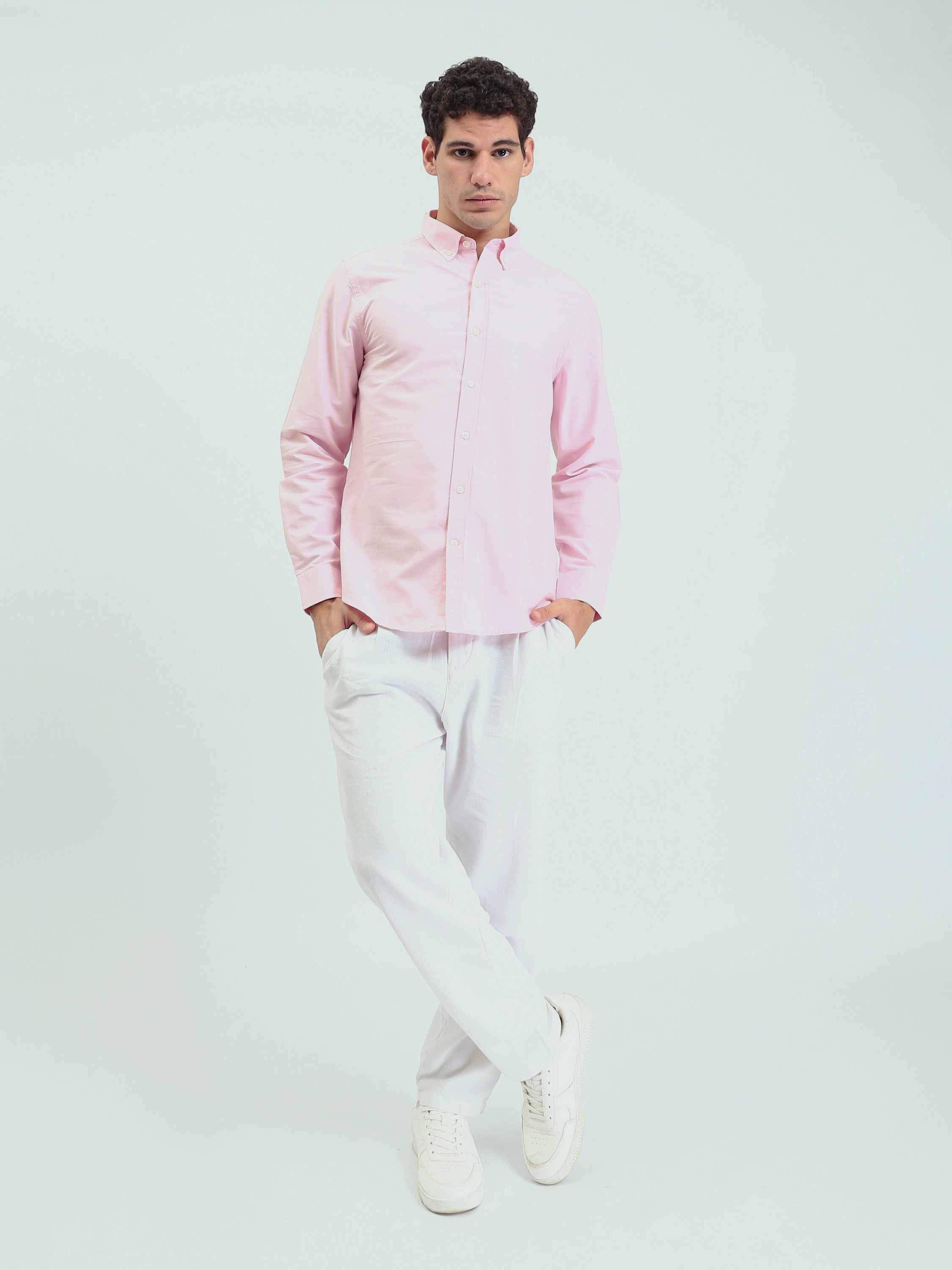 Chemise Homme à Col Boutonné et Manches Longues – Style Casual Chic - SHI25SEOR16950TM1