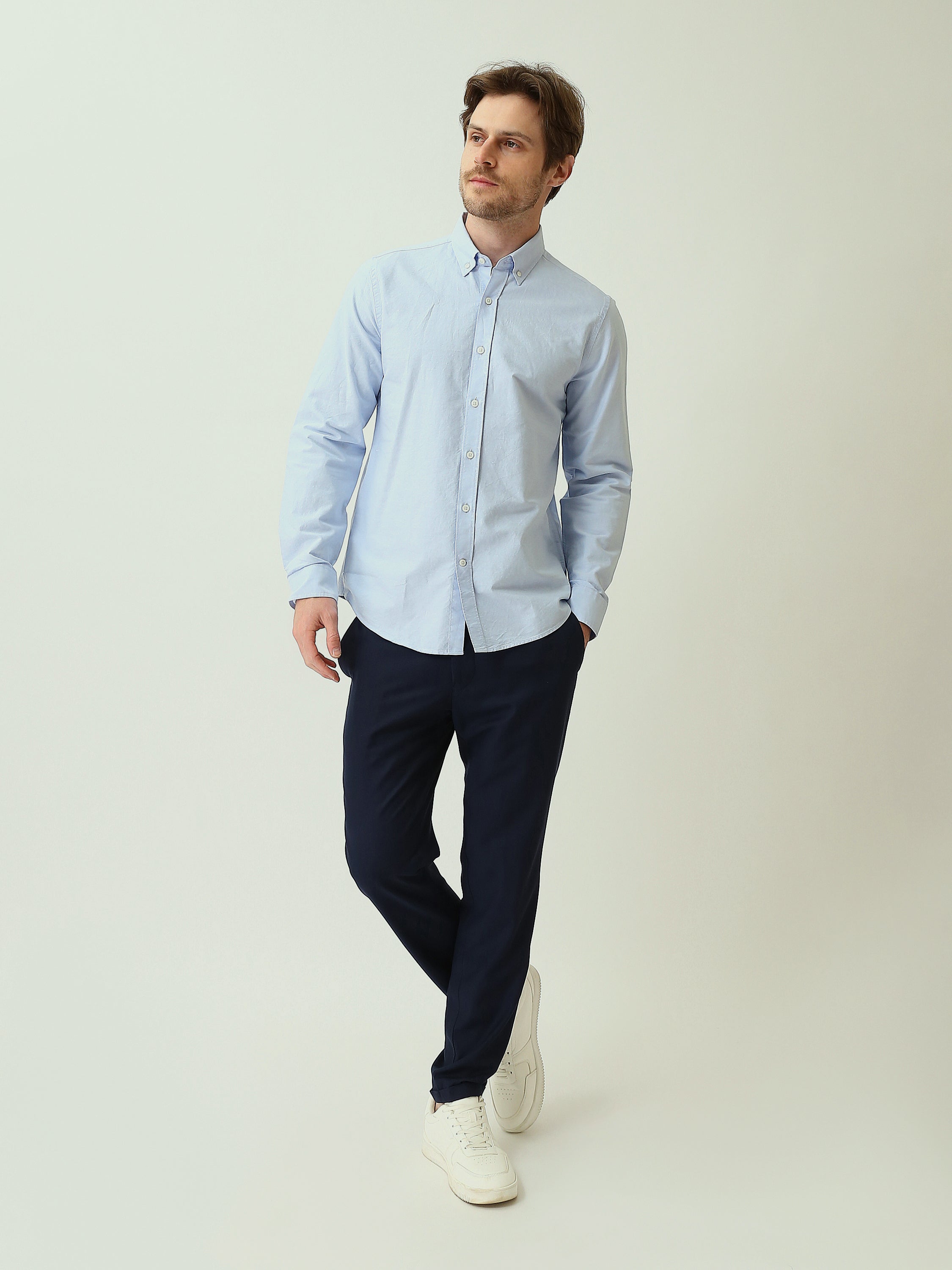 Chemise Homme à Col Boutonné et Manches Longues – Style Casual Chic - SHI25SEOR16950TM1