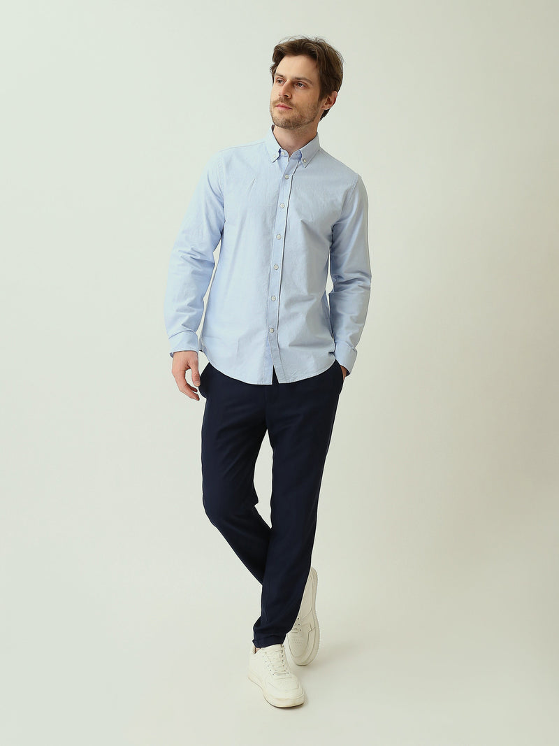 Chemise Homme à Col Boutonné et Manches Longues – Style Casual Chic - SHI25SEOR16950TM1